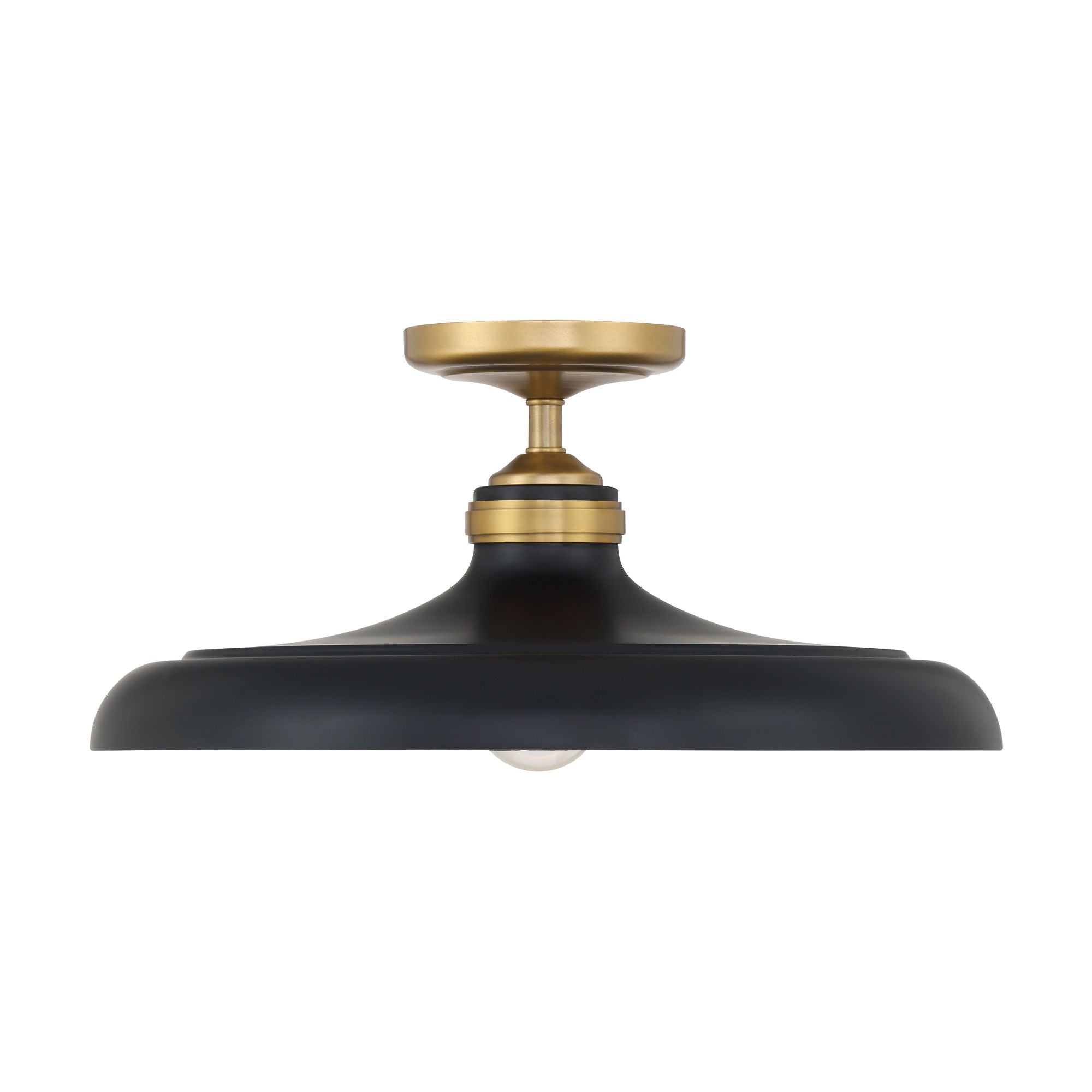 Crowne 16" Semi-Flush Mount, Legacy Brass & Dark Matte Black Finish