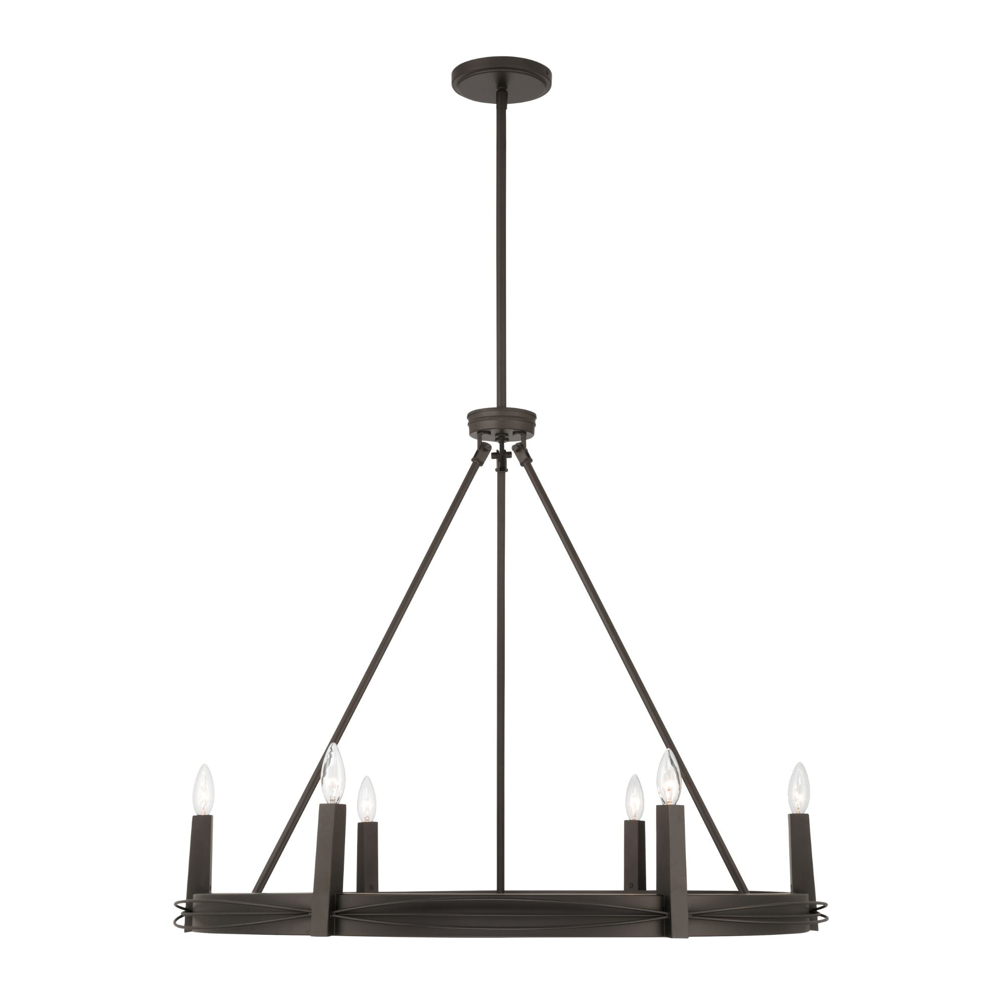 Minka-Lavery Dalvor 36 in. 6-Light Pendant, Dark Bronze