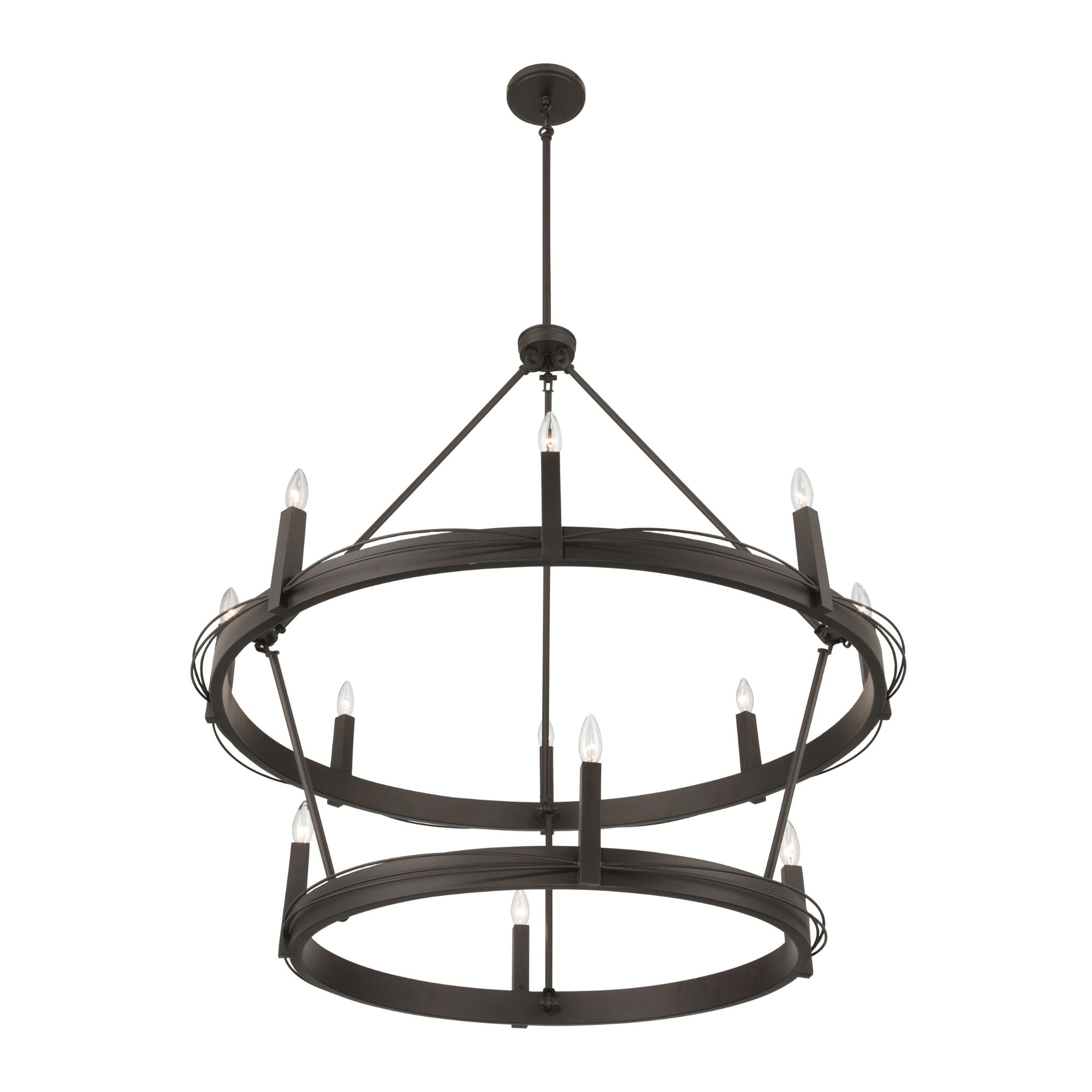 Minka-Lavery Dalvor 42.75 in. 12-Light Pendant, Dark Bronze