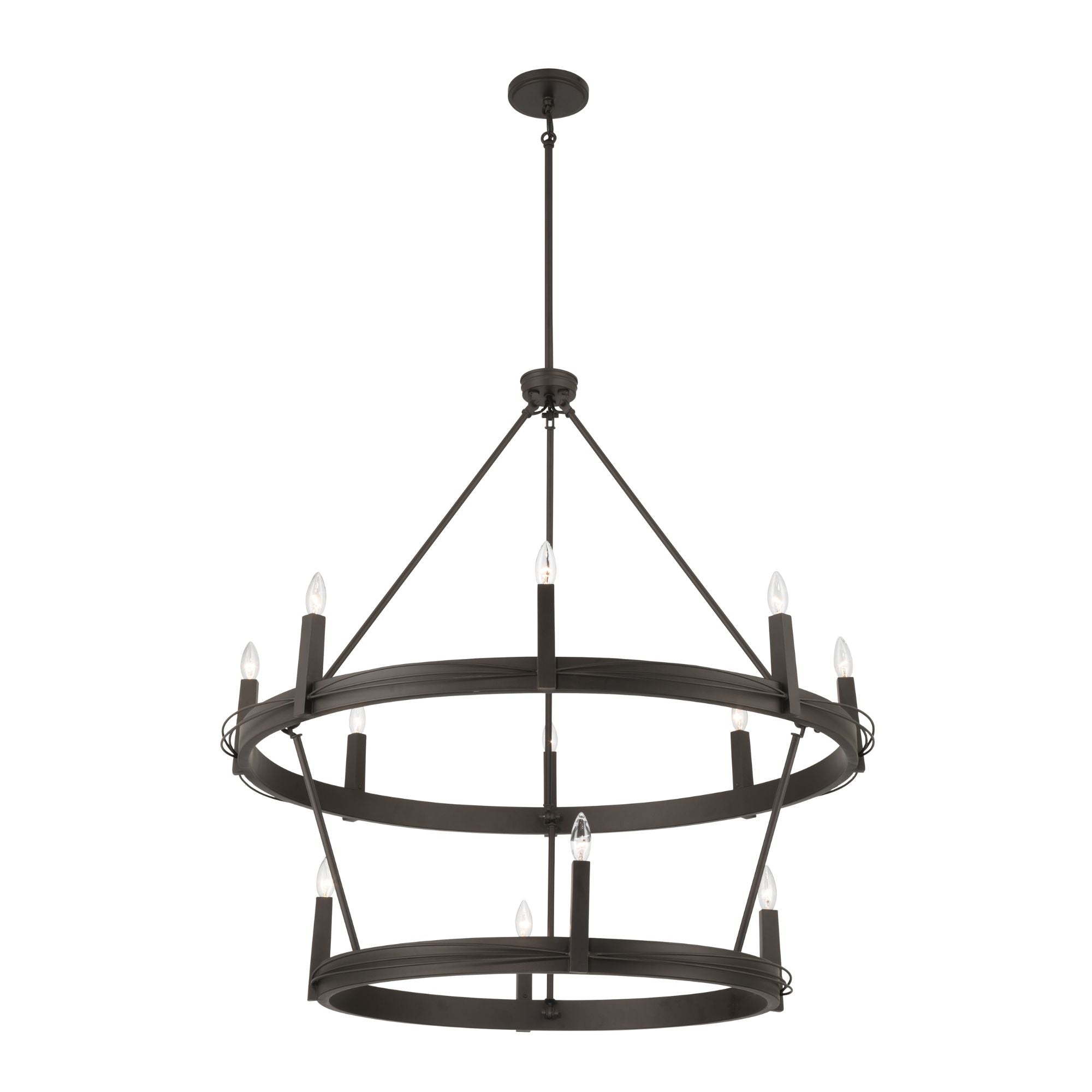 Minka-Lavery Dalvor 42.75 in. 12-Light Pendant, Dark Bronze