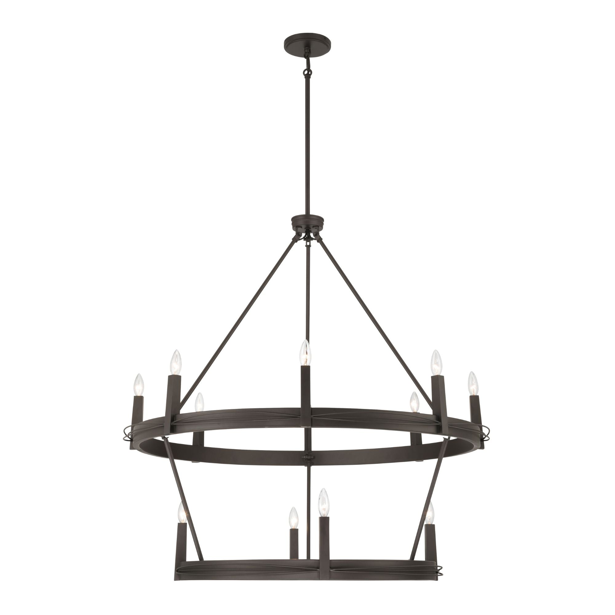 Minka-Lavery Dalvor 42.75 in. 12-Light Pendant, Dark Bronze