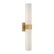 Minka-Lavery Delgada 24 in. 2-Light Bath Bar, Legacy Brass with Etched Opal Glass