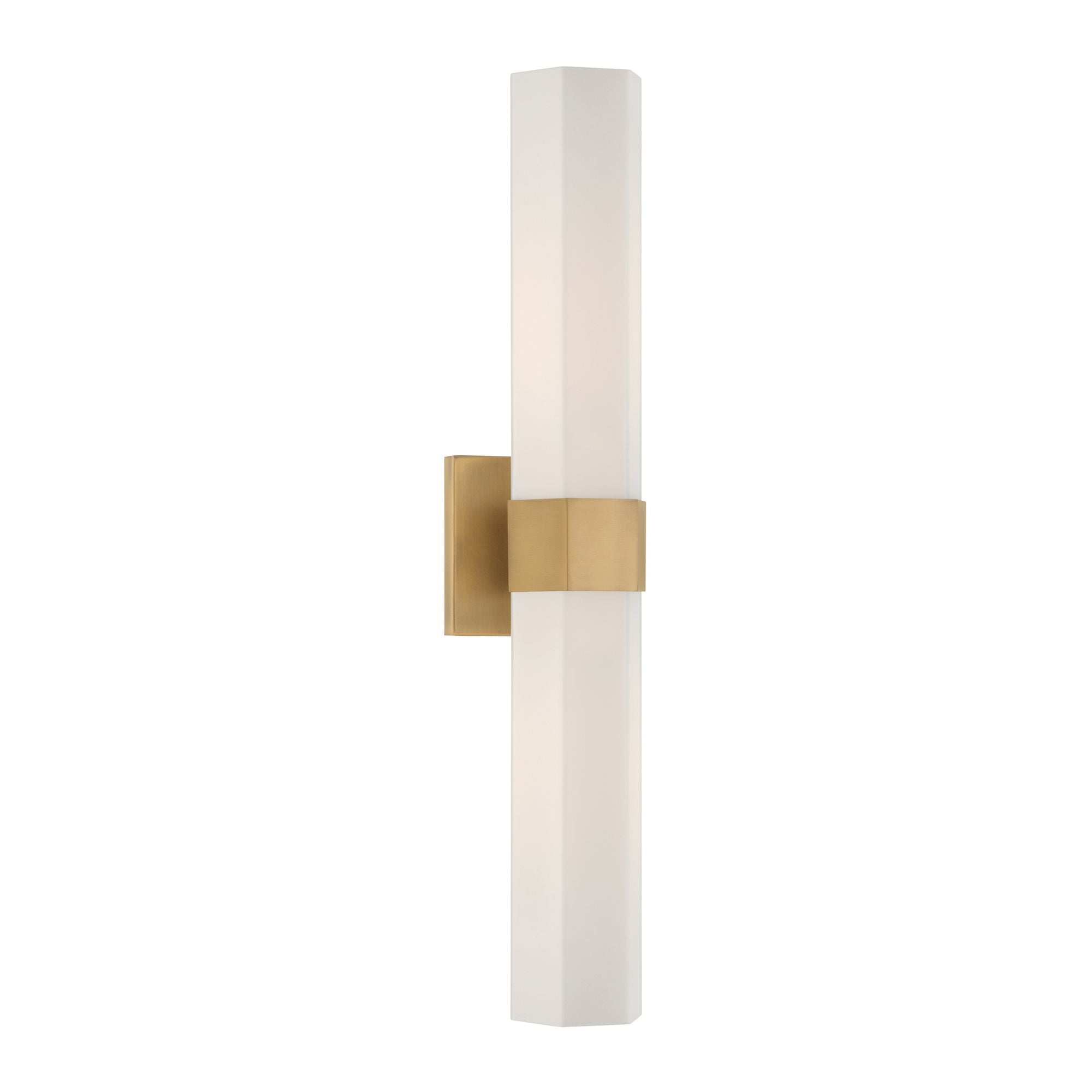 Minka-Lavery Delgada 24 in. 2-Light Bath Bar, Legacy Brass with Etched Opal Glass