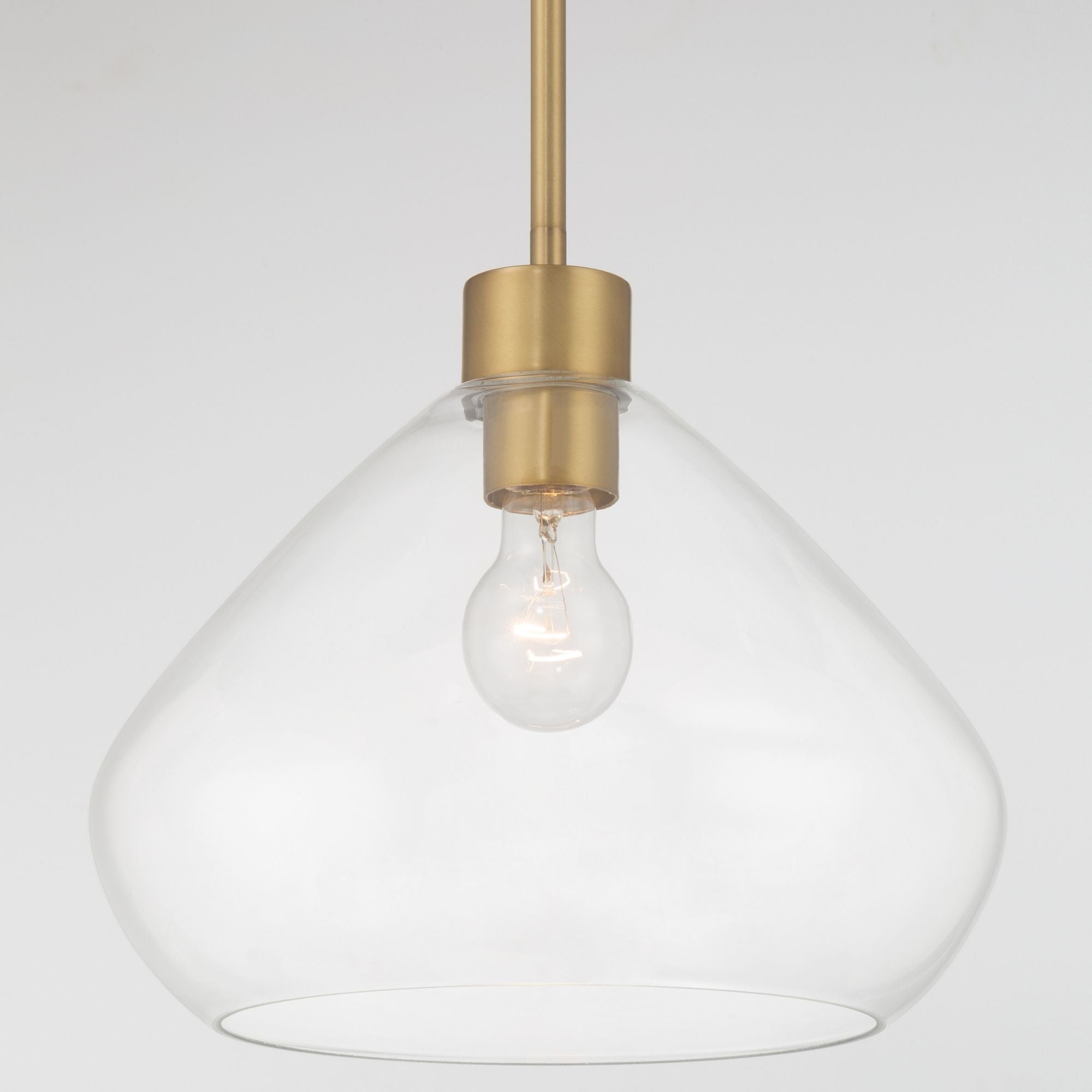 Minka-Lavery Elaris 12.5 in. Pendant Light, Legacy Brass with Clear Tapered Glass