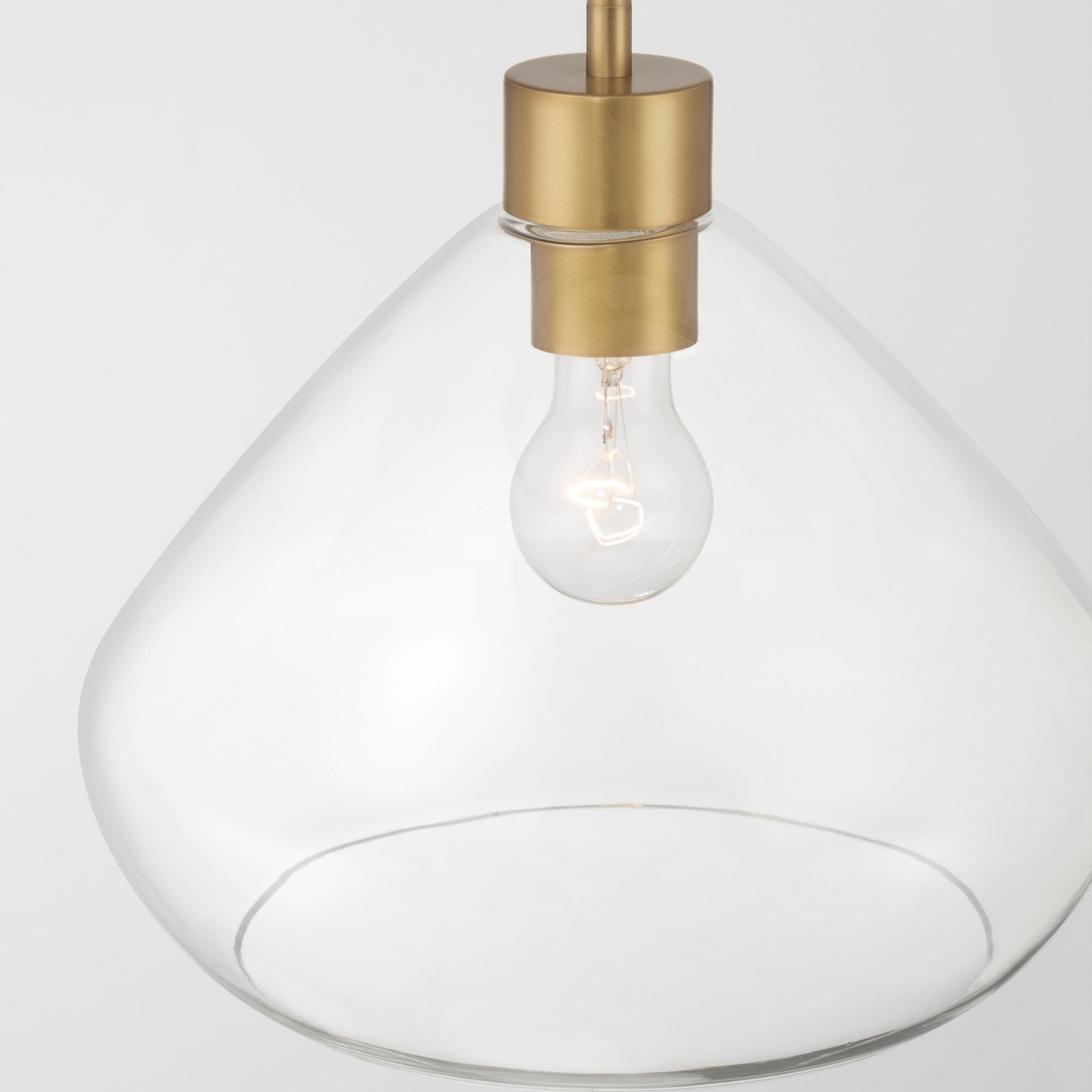 Minka-Lavery Elaris 12.5 in. Pendant Light, Legacy Brass with Clear Tapered Glass