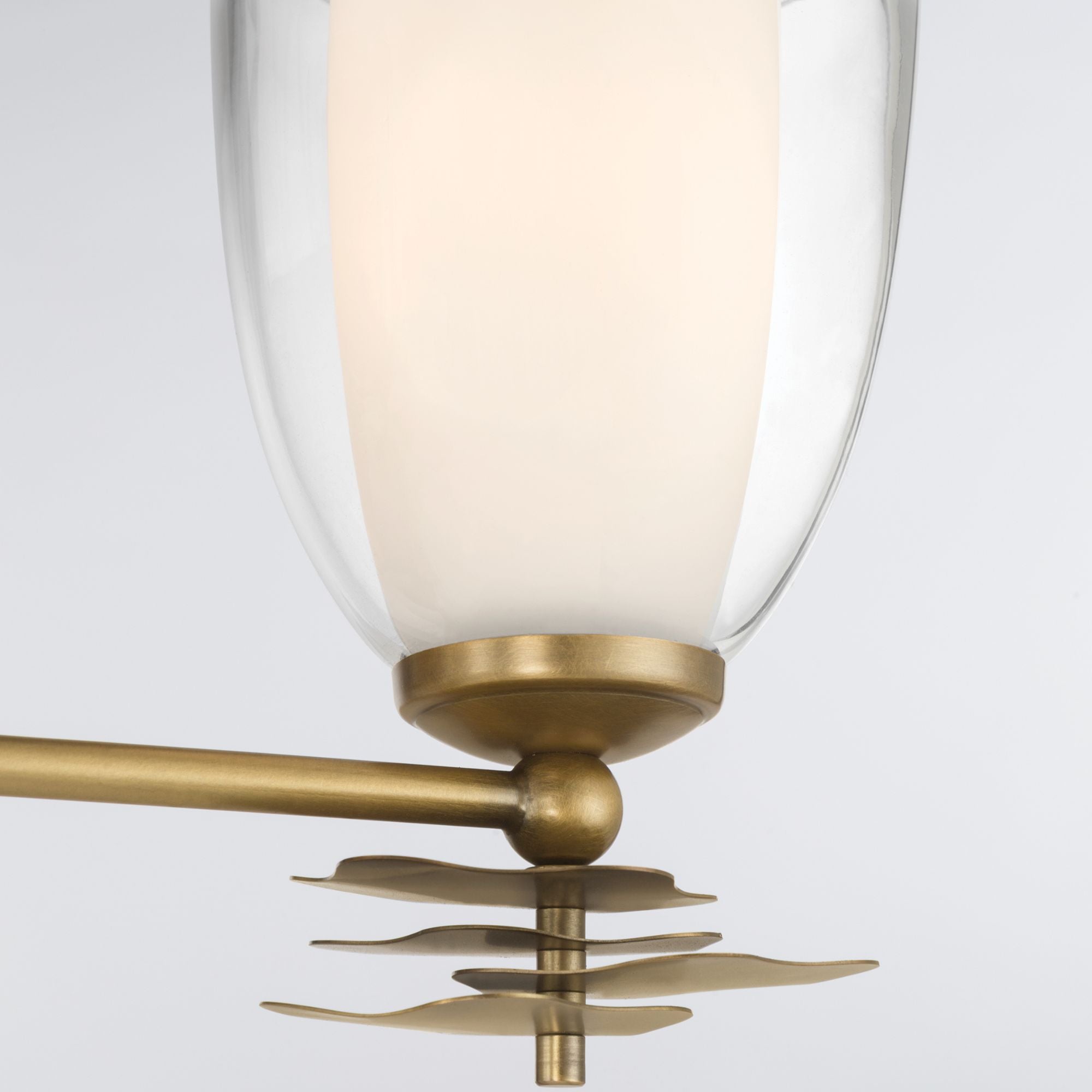 Minka-Lavery Elowen 13.25 in. 2-Light Vanity, Legacy Brass with Clear and Opal White Tapered Glass