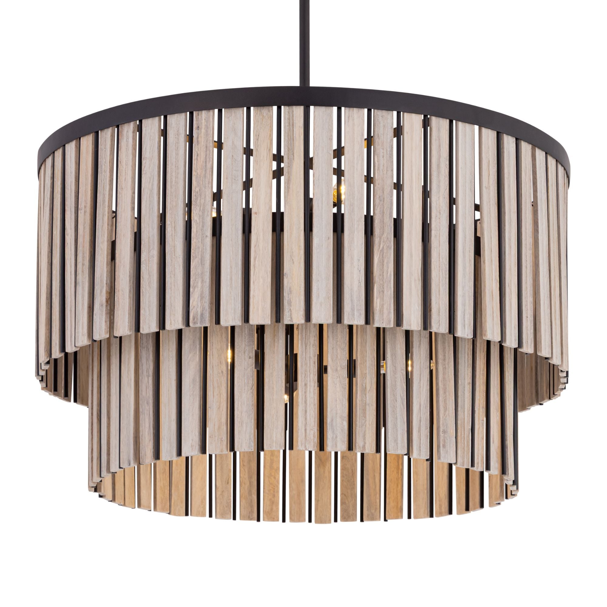 Minka-Lavery Esbelta 30.25 in. 6-Light Pendant, Dark Bronze & Whitewashed