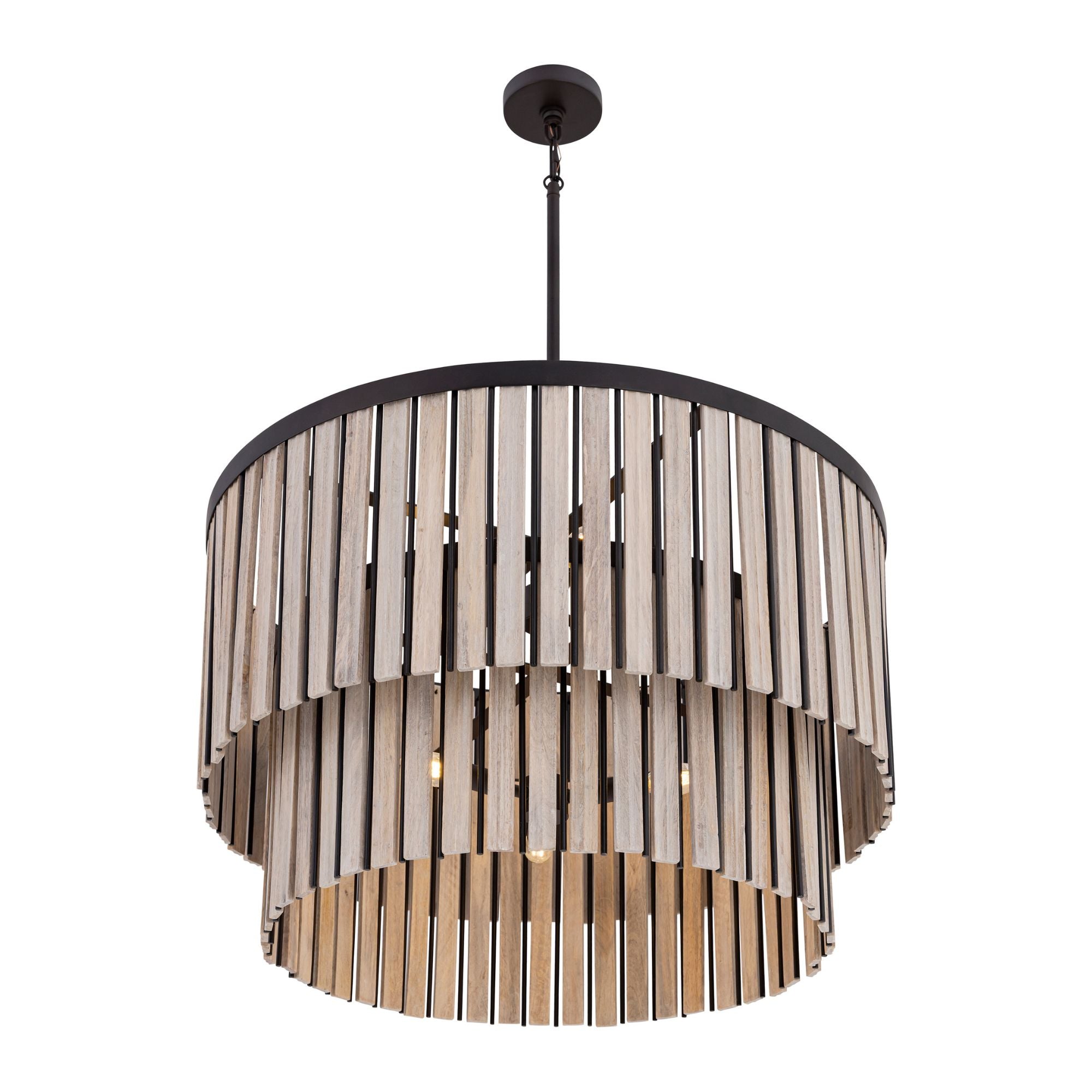 Minka-Lavery Esbelta 30.25 in. 6-Light Pendant, Dark Bronze & Whitewashed