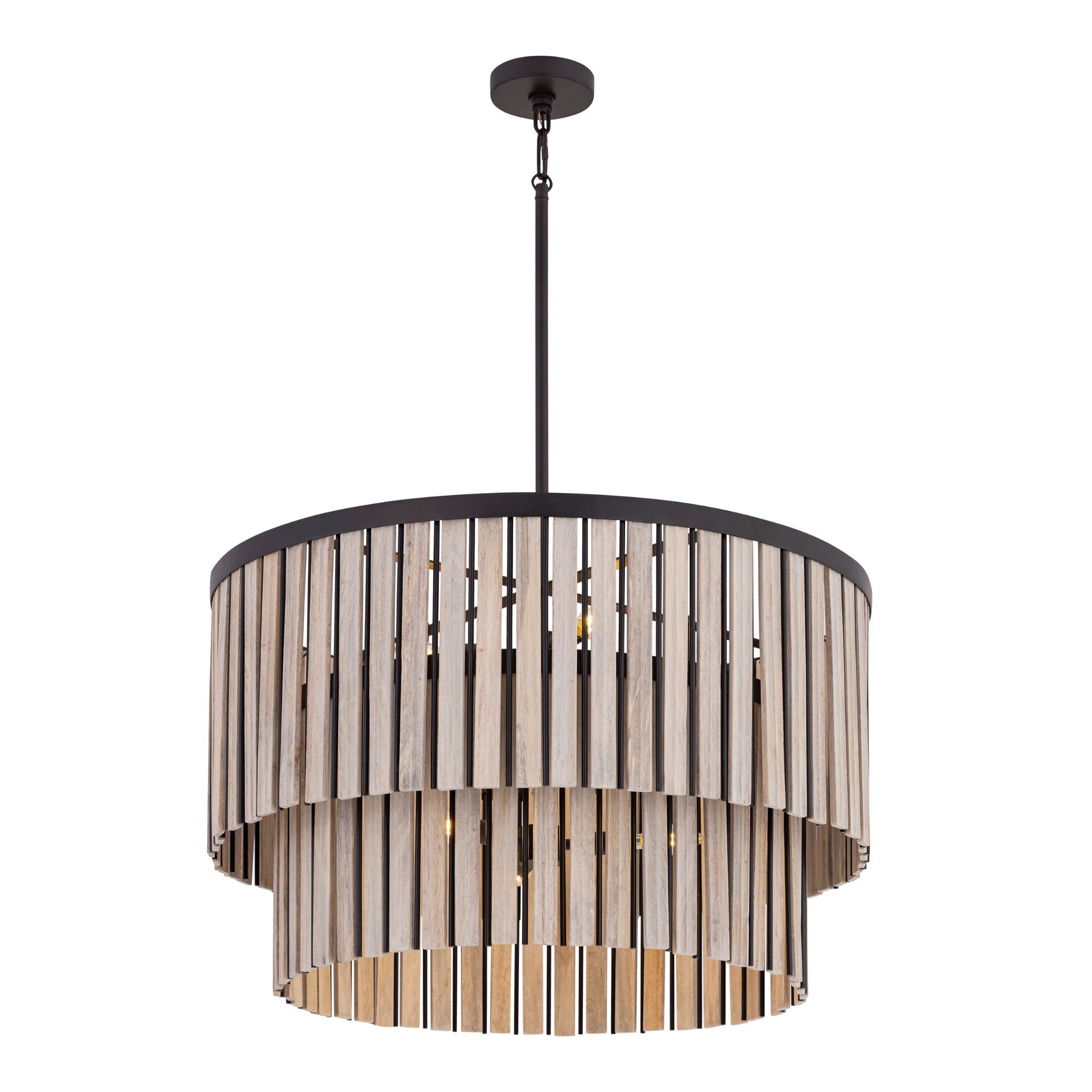 Minka-Lavery Esbelta 30.25 in. 6-Light Pendant, Dark Bronze & Whitewashed