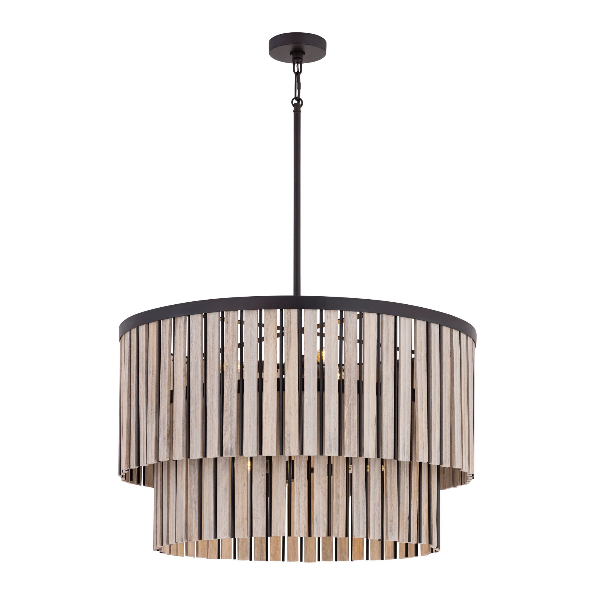 Minka-Lavery Esbelta 30.25 in. 6-Light Pendant, Dark Bronze & Whitewashed