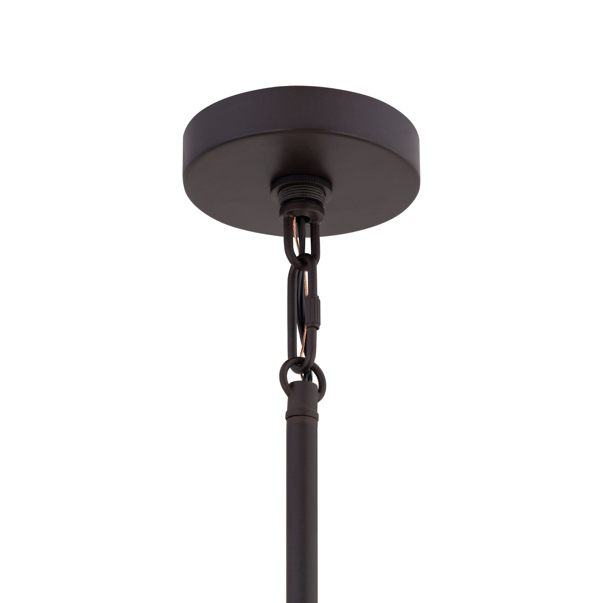 Minka-Lavery Esbelta 30.25 in. 6-Light Pendant, Dark Bronze & Whitewashed