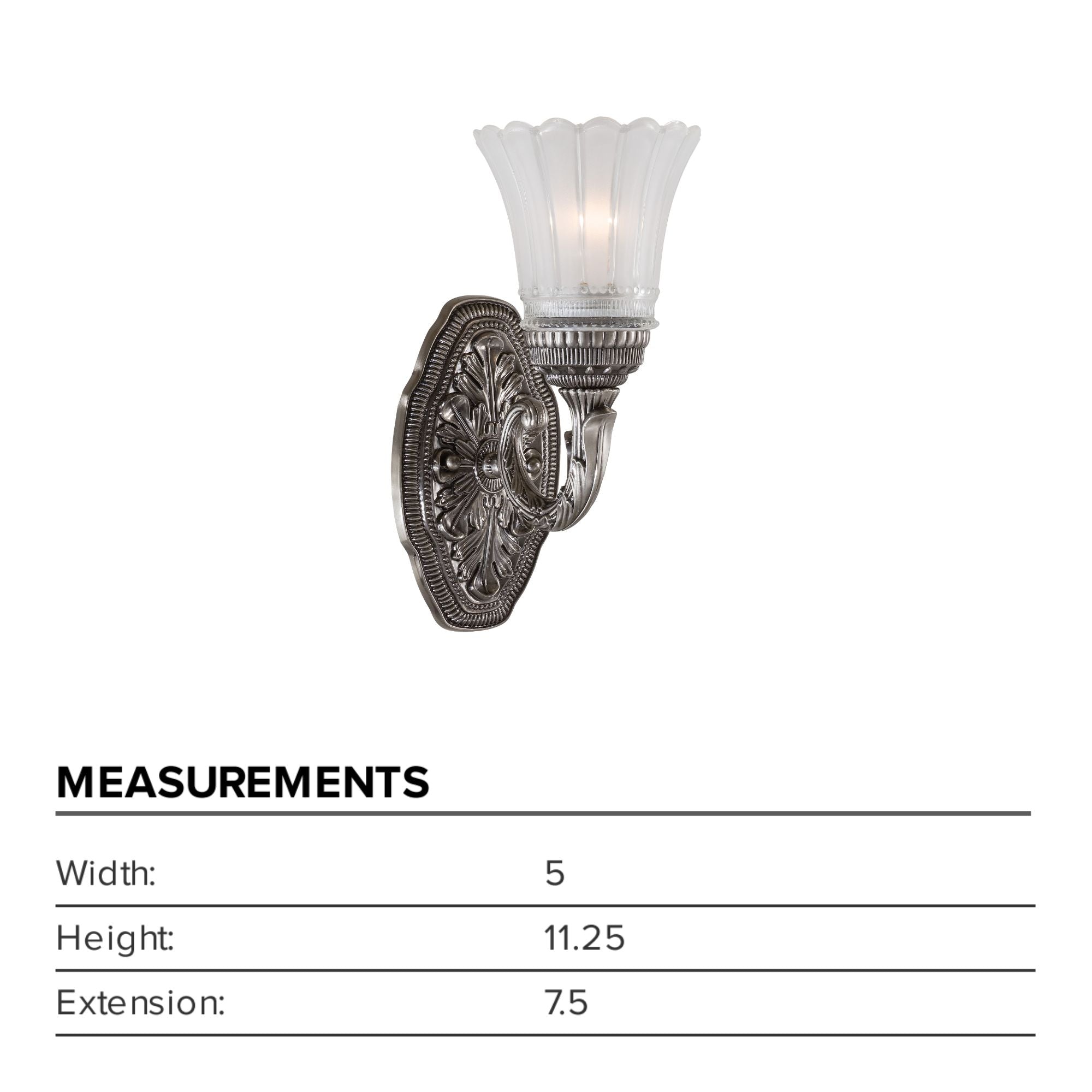 Eruopa 11" Bathroom Vanity Light, Brushed Nickel Finish