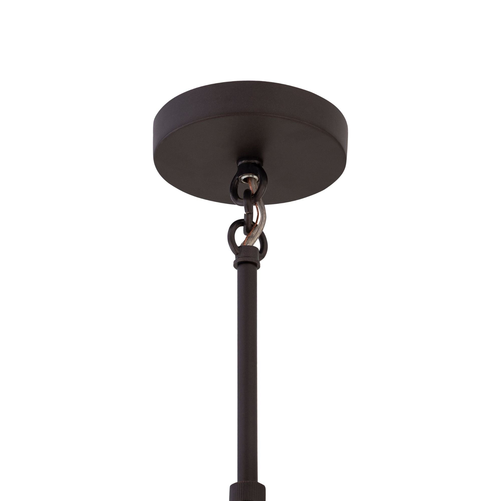 Minka-Lavery Fenric 19 in. Pendant Light, Dark Bronze & Legacy Brass with Metal Shade