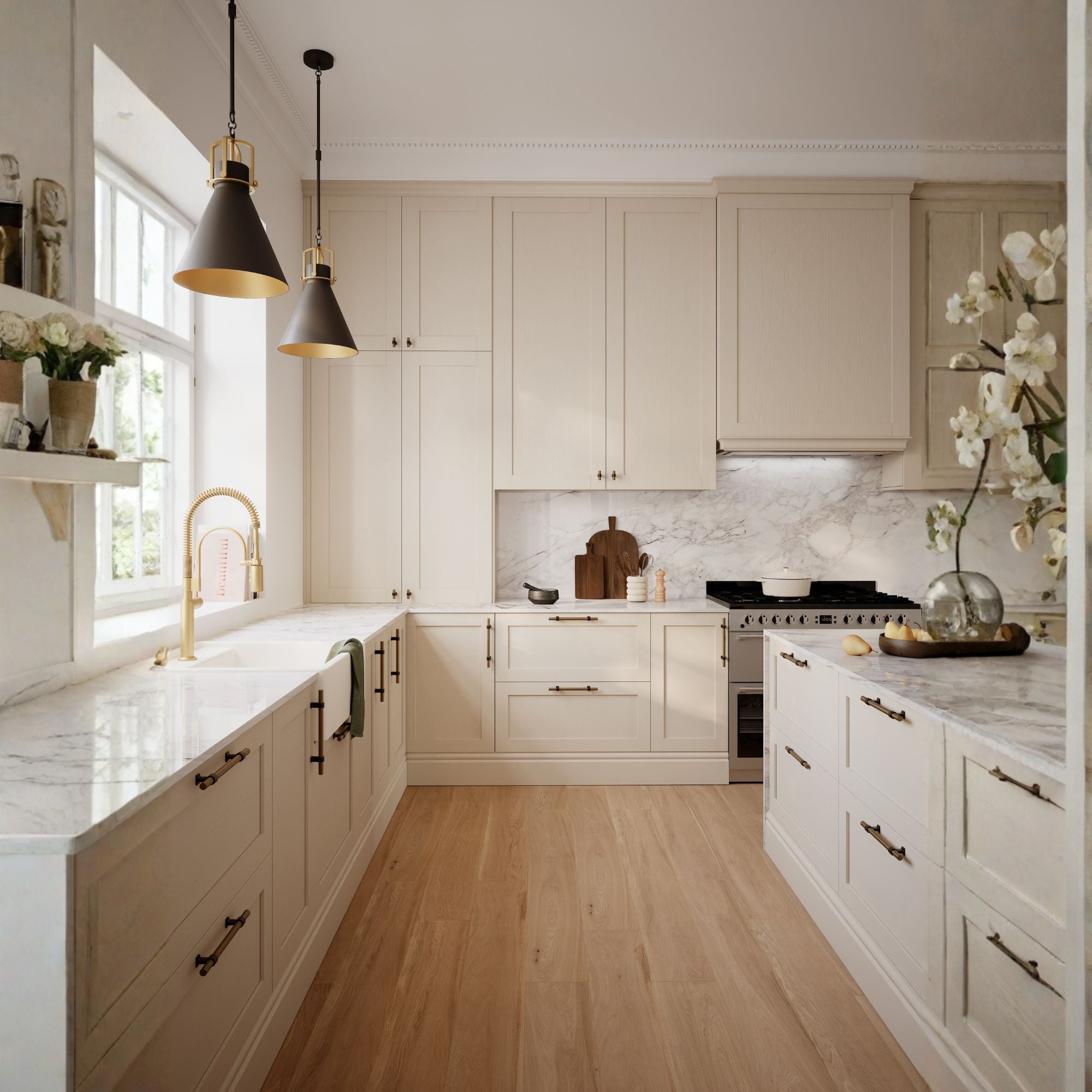 Minka-Lavery Fenric 19 in. Pendant Light, Dark Bronze & Legacy Brass with Metal Shade