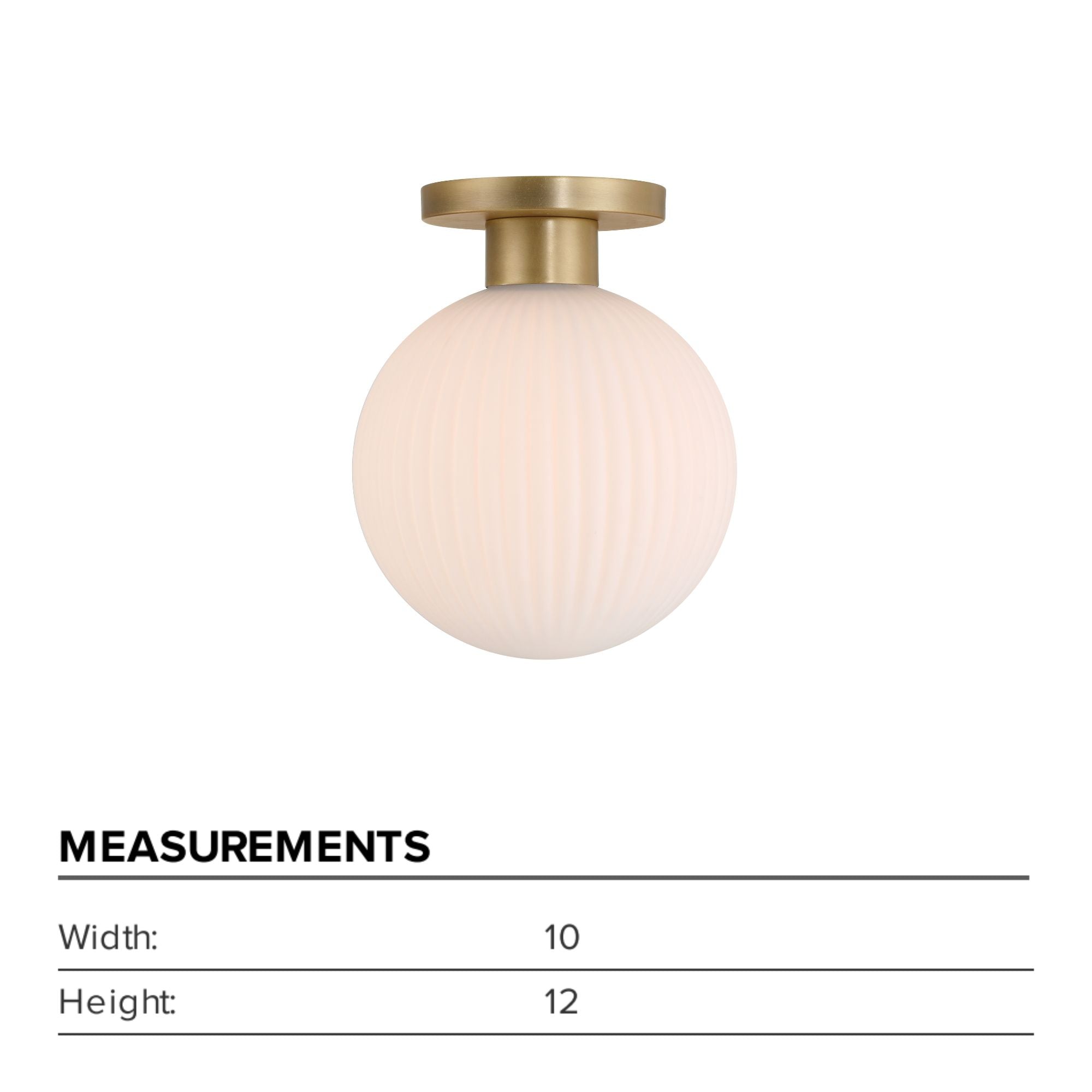 Fenton 12" Flush Mount, Legacy Brass Finish