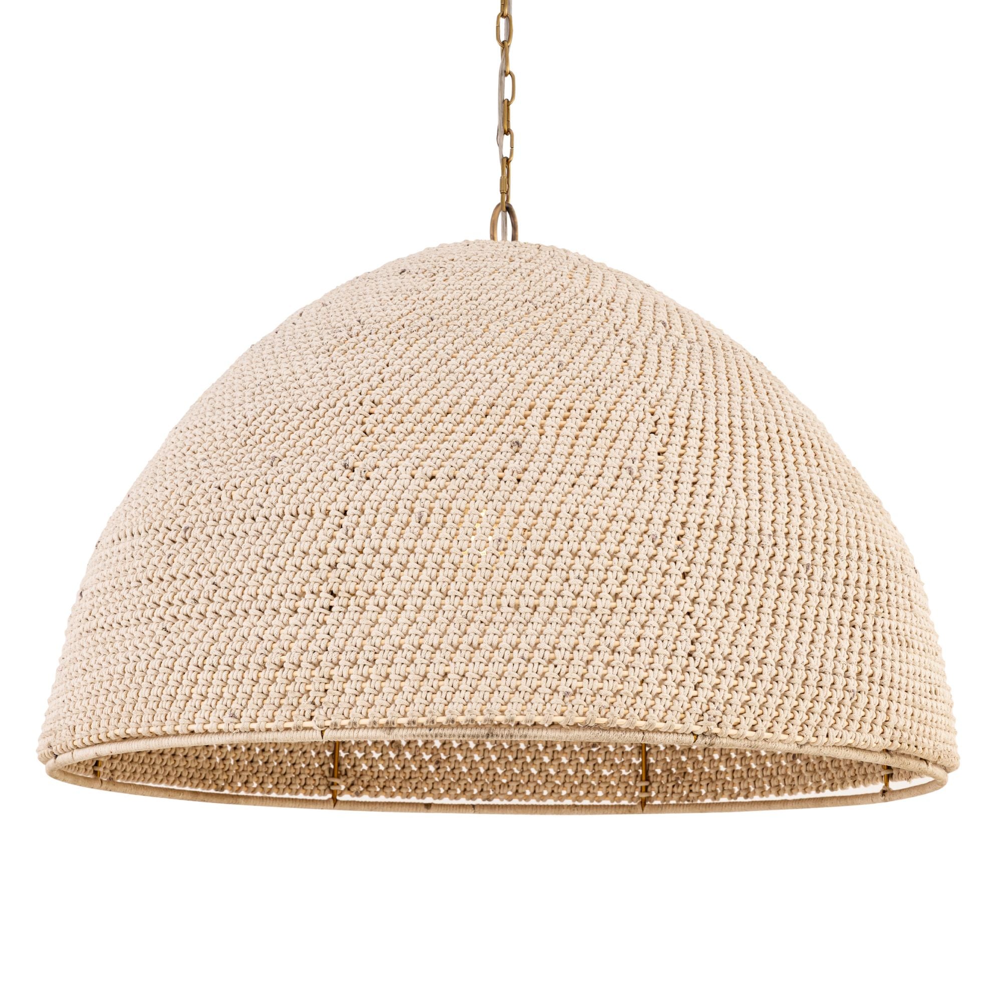 Minka-Lavery Fernwood 23.5 in. Pendant, Legacy Brass with Off White Fabric Shade