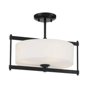 First Avenue 16" 4-Light Semi-Flush Mount, Coal Finish
