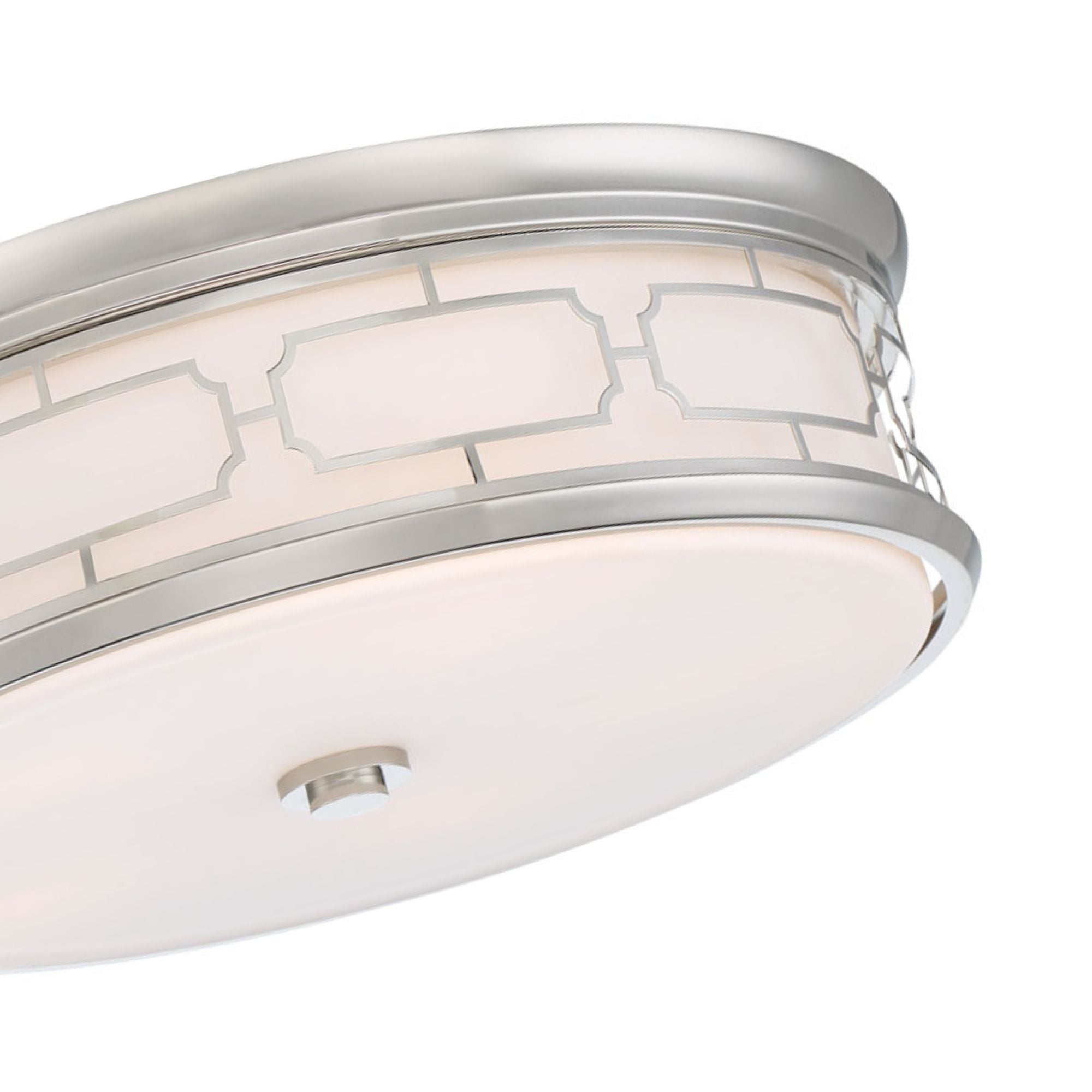 20" LED Flush Mount, Polished Nickel Finish