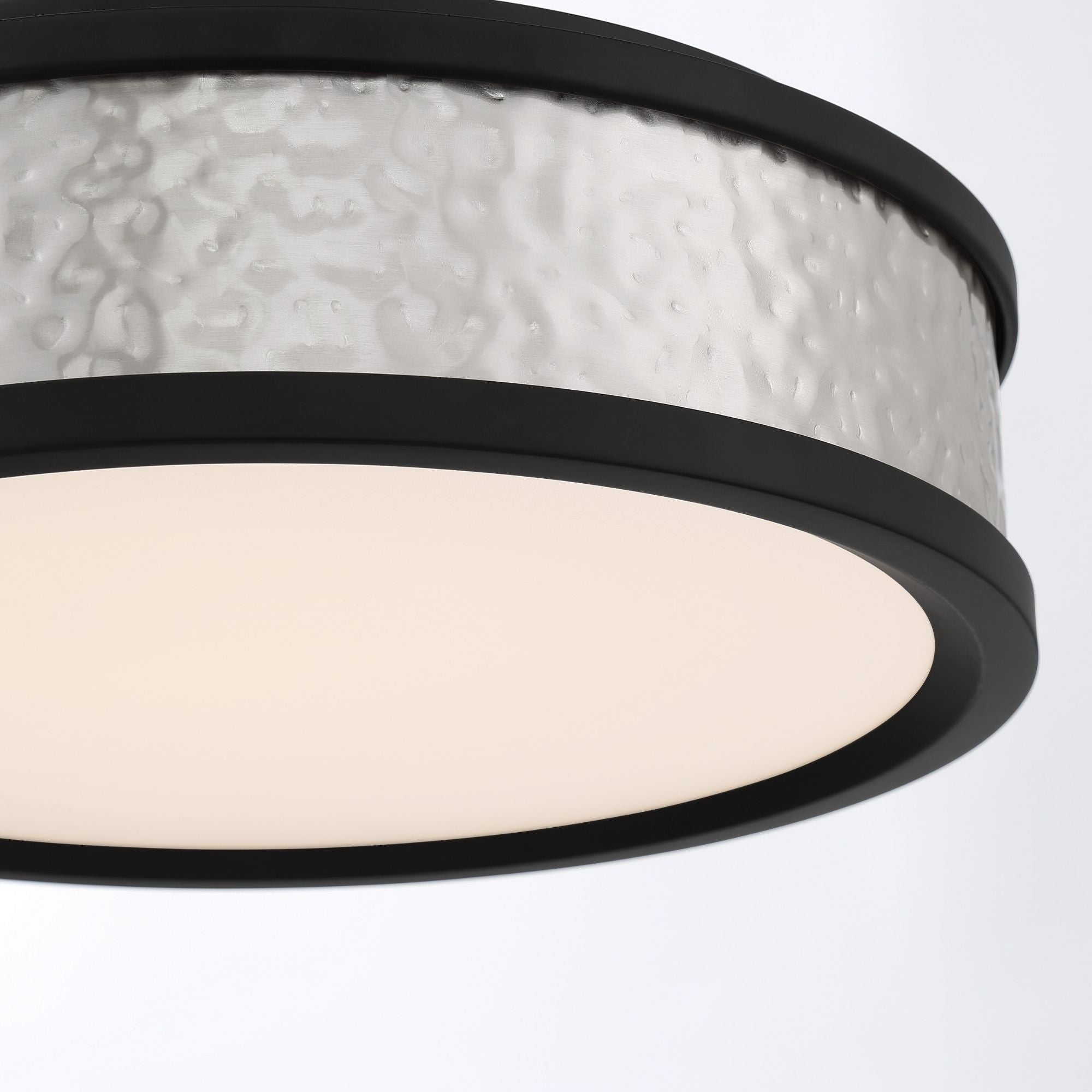 12" LED Flush Mount, Coal & Brushed Nickel Finish