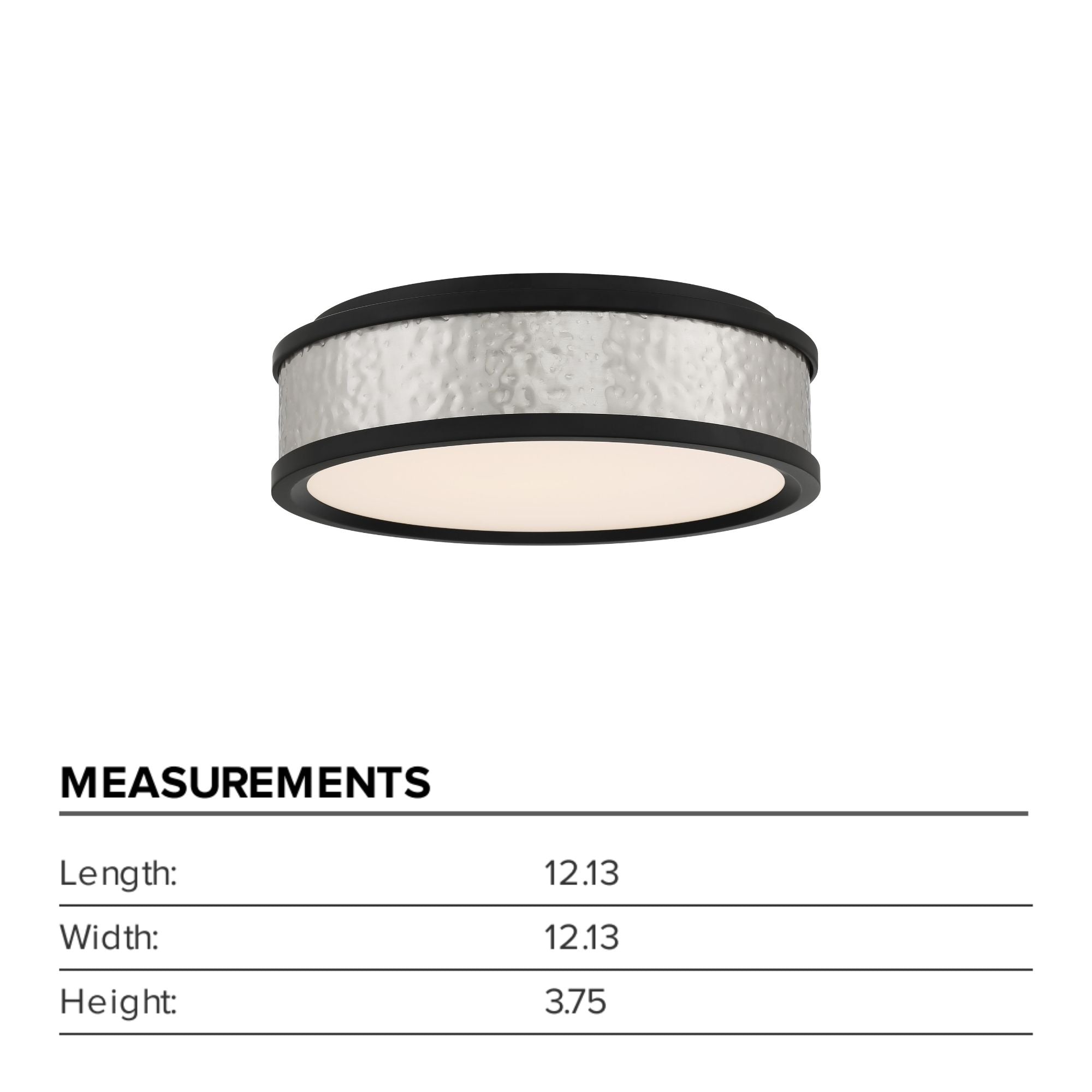 12" LED Flush Mount, Coal & Brushed Nickel Finish