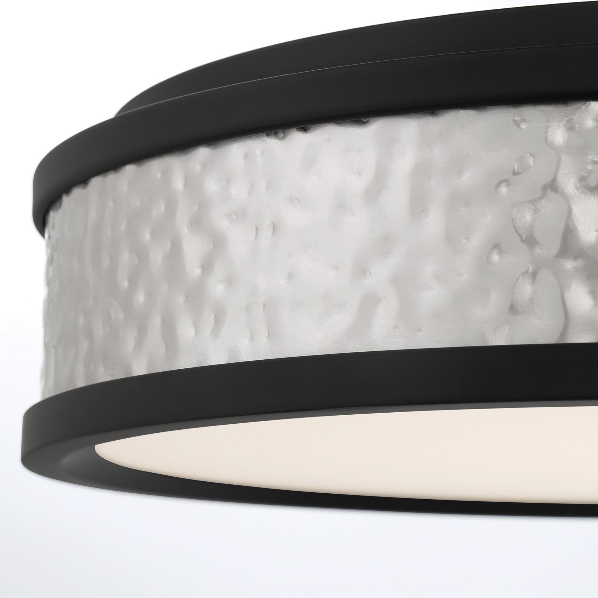 15" LED Flush Mount, Coal & Brushed Nickel Finish