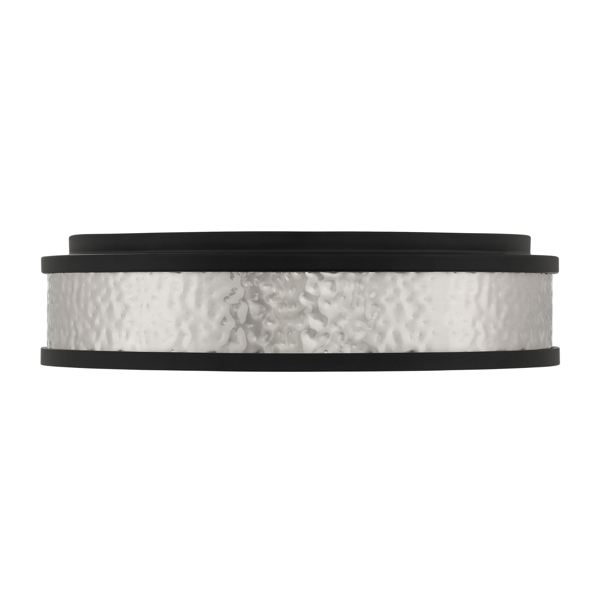 15" LED Flush Mount, Coal & Brushed Nickel Finish