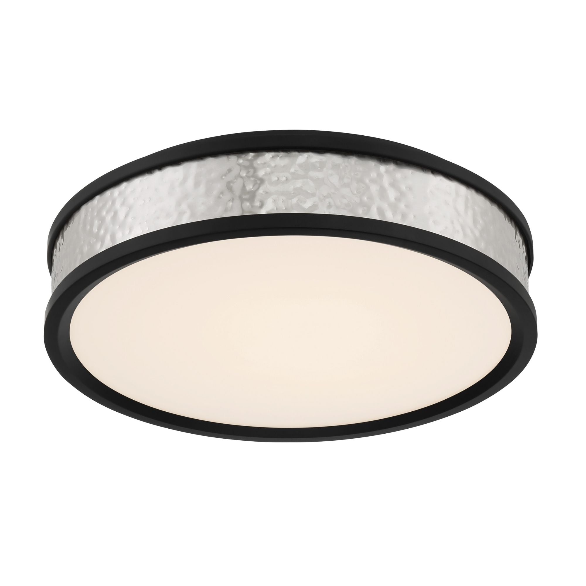 15" LED Flush Mount, Coal & Brushed Nickel Finish