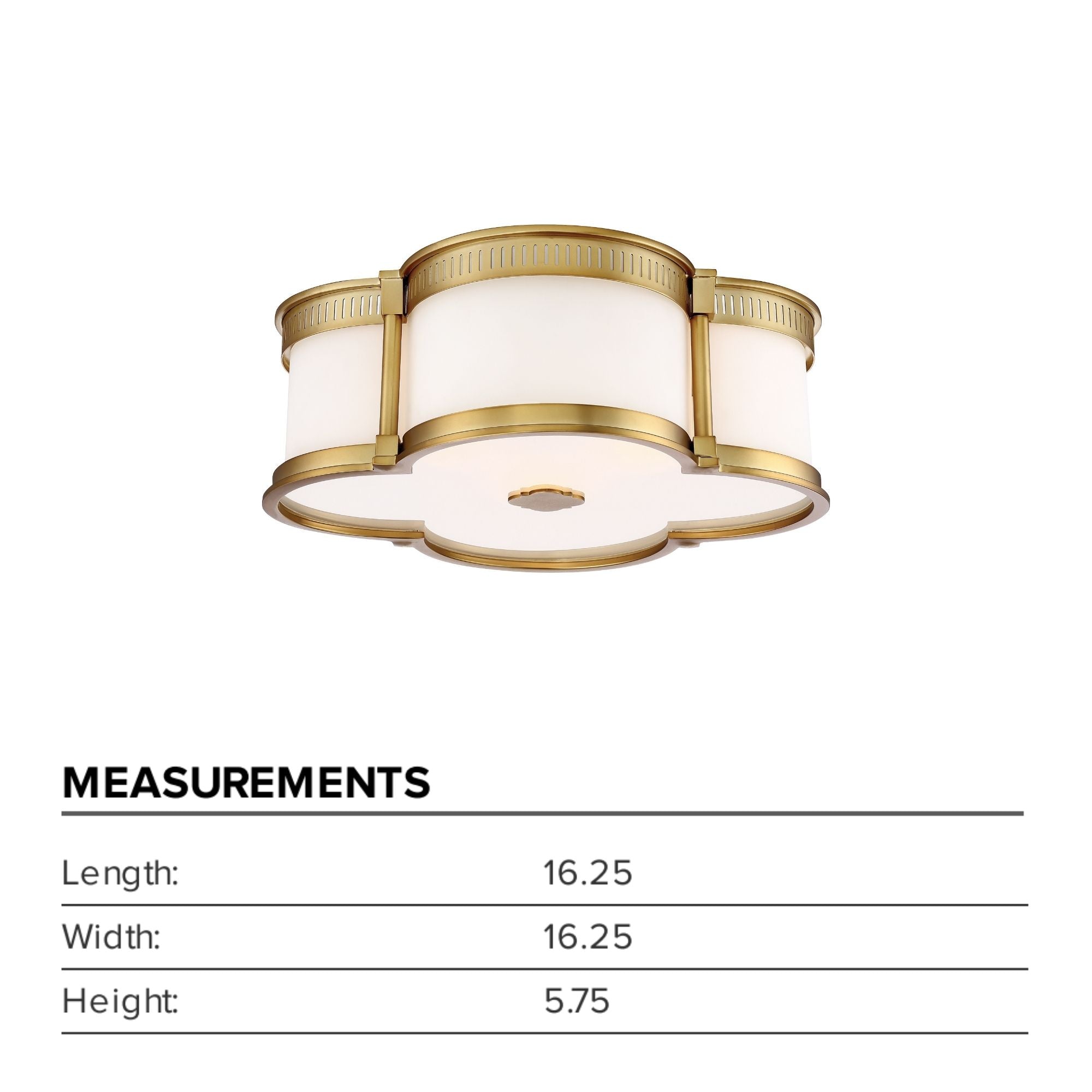 16" LED Decorative Flush Mount, Liberty Gold Finish
