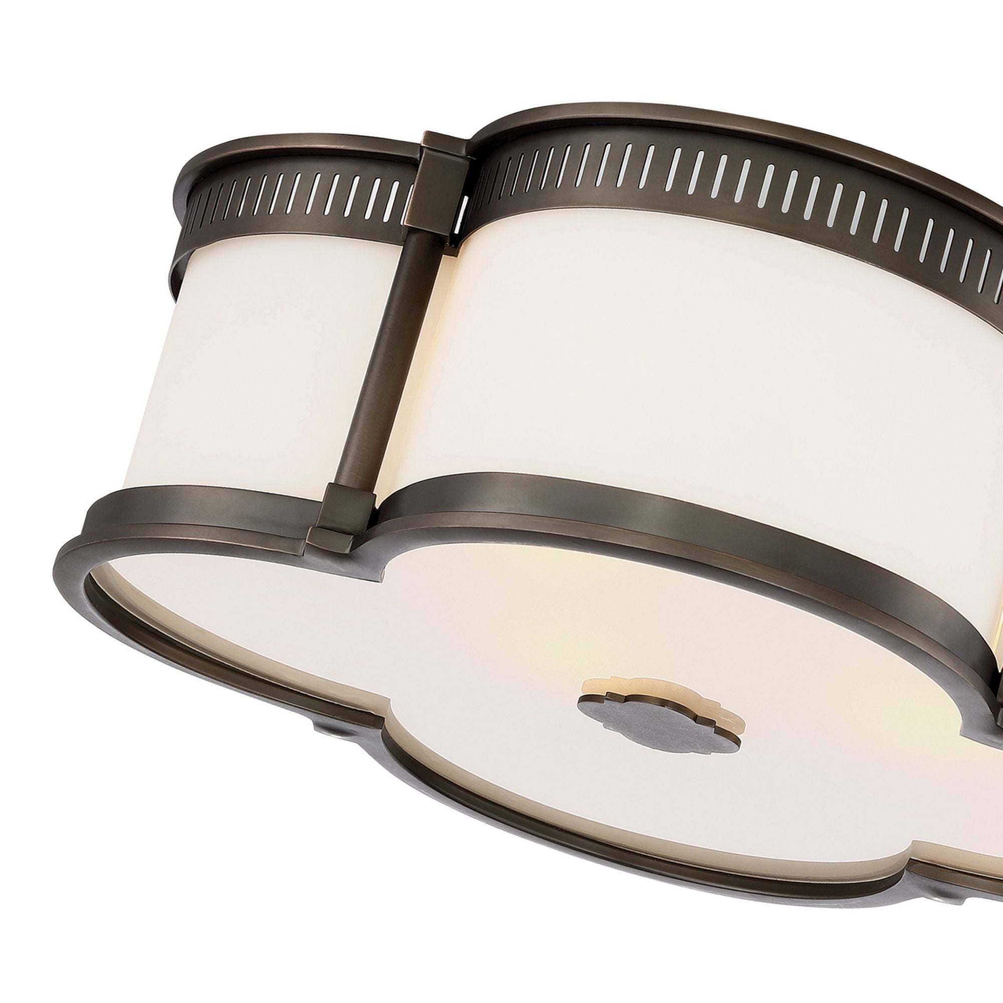 16" LED Flush Mount, Harvard Court Bronze Finish