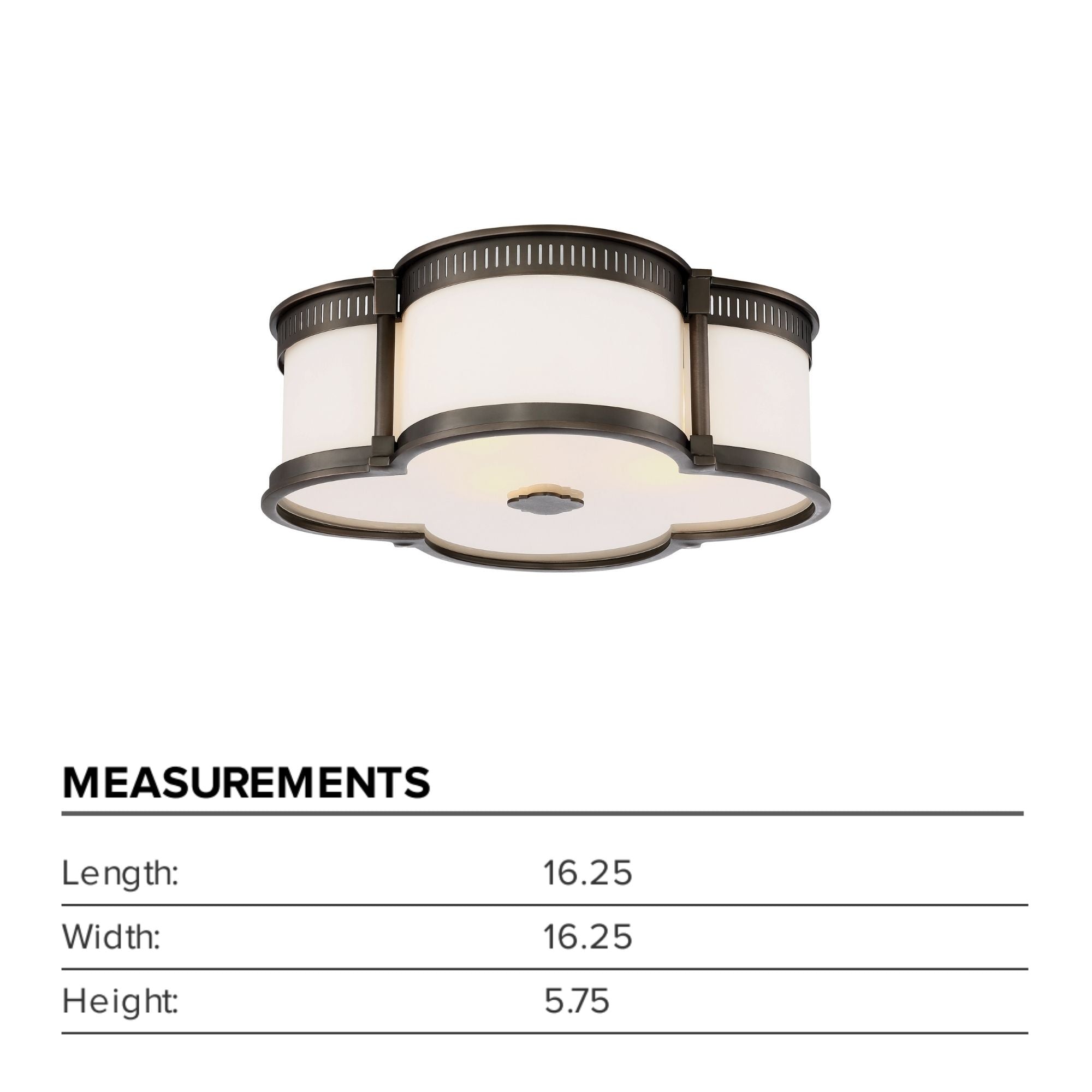 16" LED Flush Mount, Harvard Court Bronze Finish