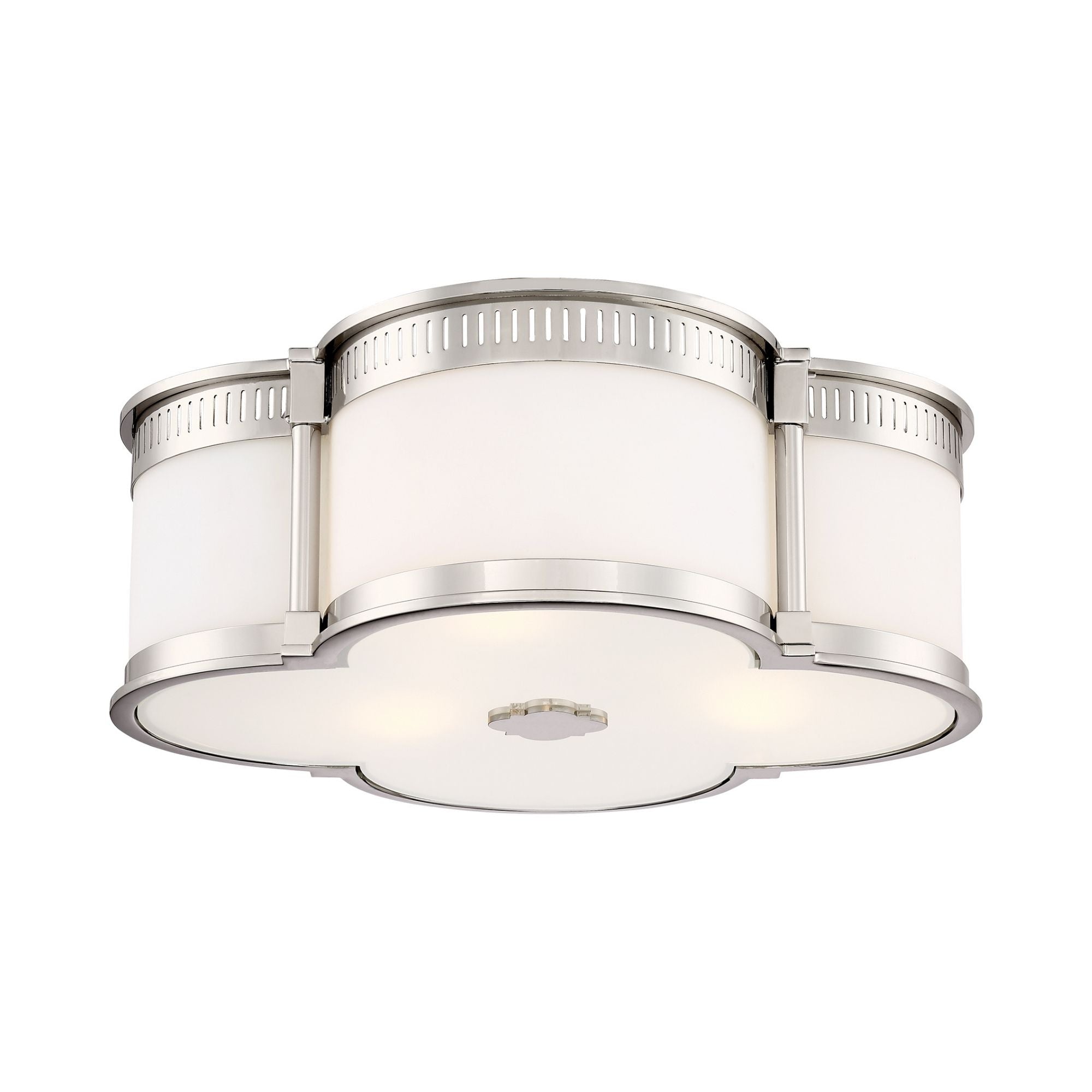 16" LED Flush Mount, Polished Nickel Finish