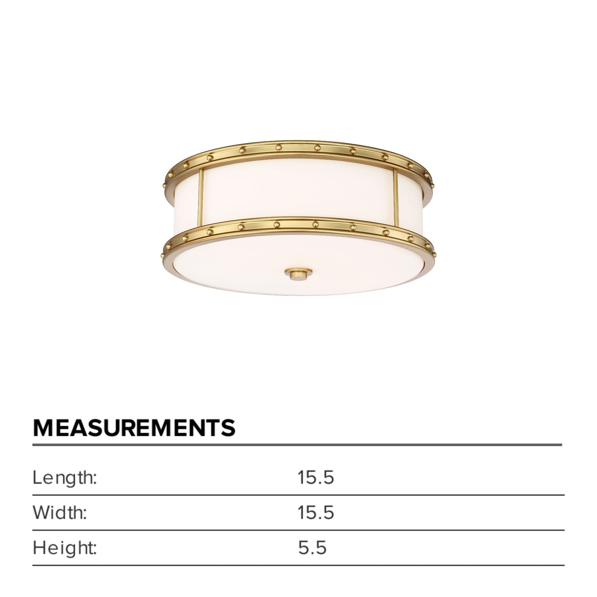 16" LED Flush Mount, Liberty Gold Finish