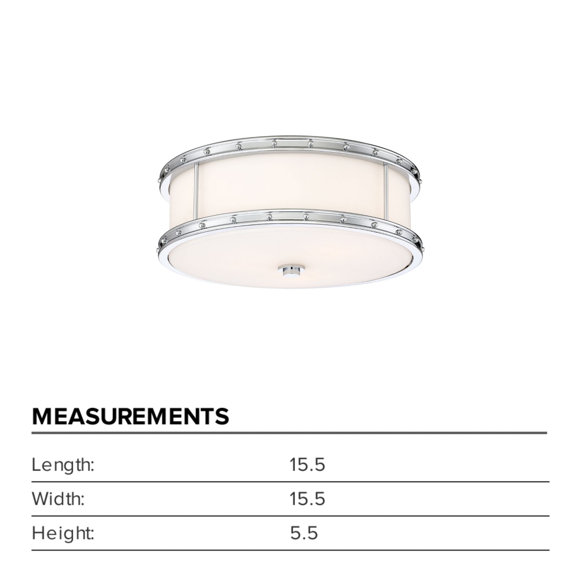 16" LED Flush Mount, Chrome Finish