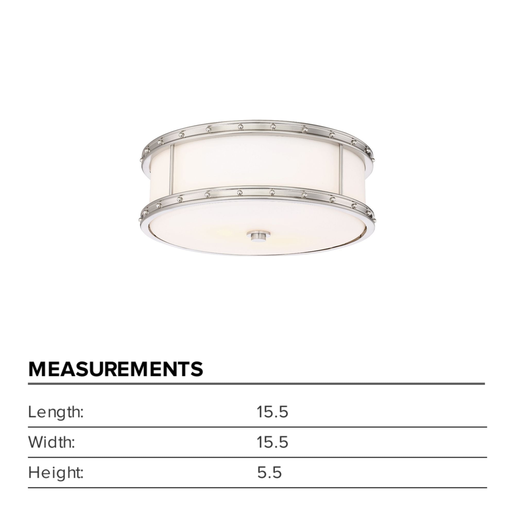 16" LED Flush Mount, Brushed Nickel Finish