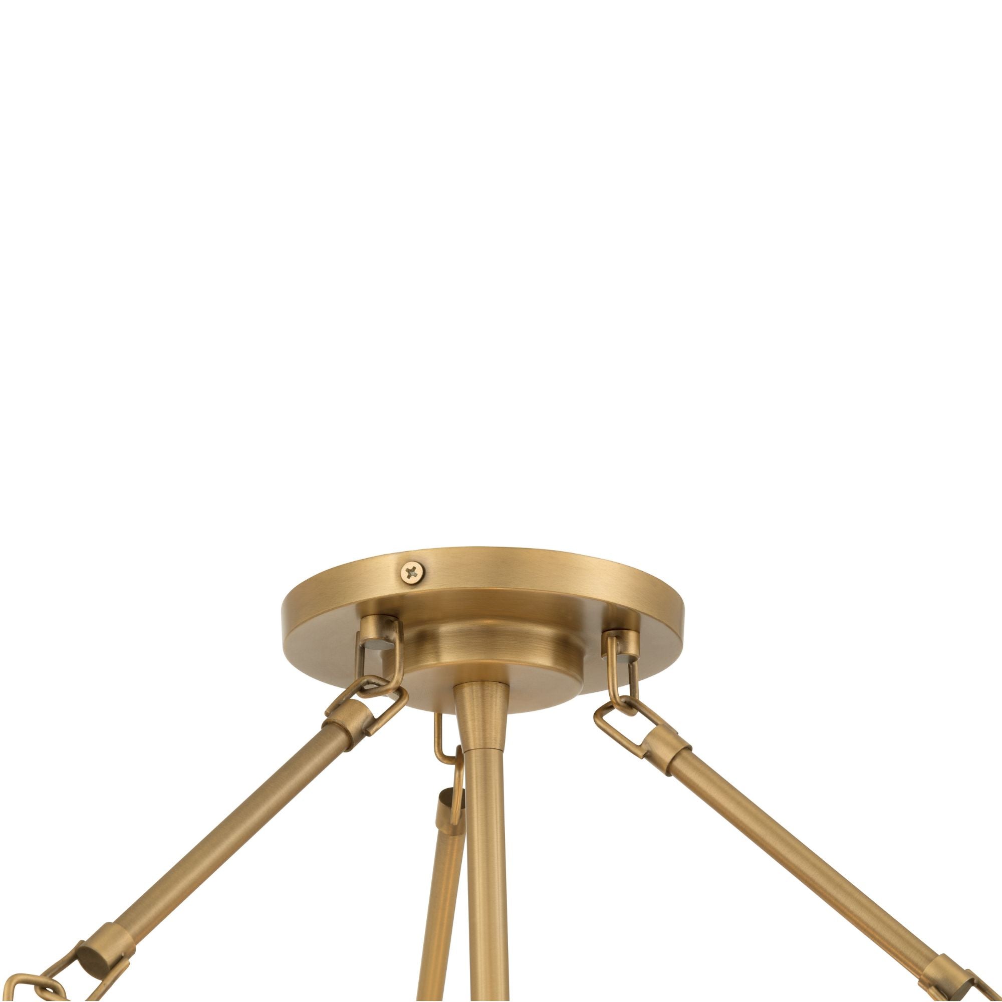 Minka-Lavery Halora 15.25 in. 3-Light Semi-Flush Mount, Legacy Brass with Etched Opal Glass Disk