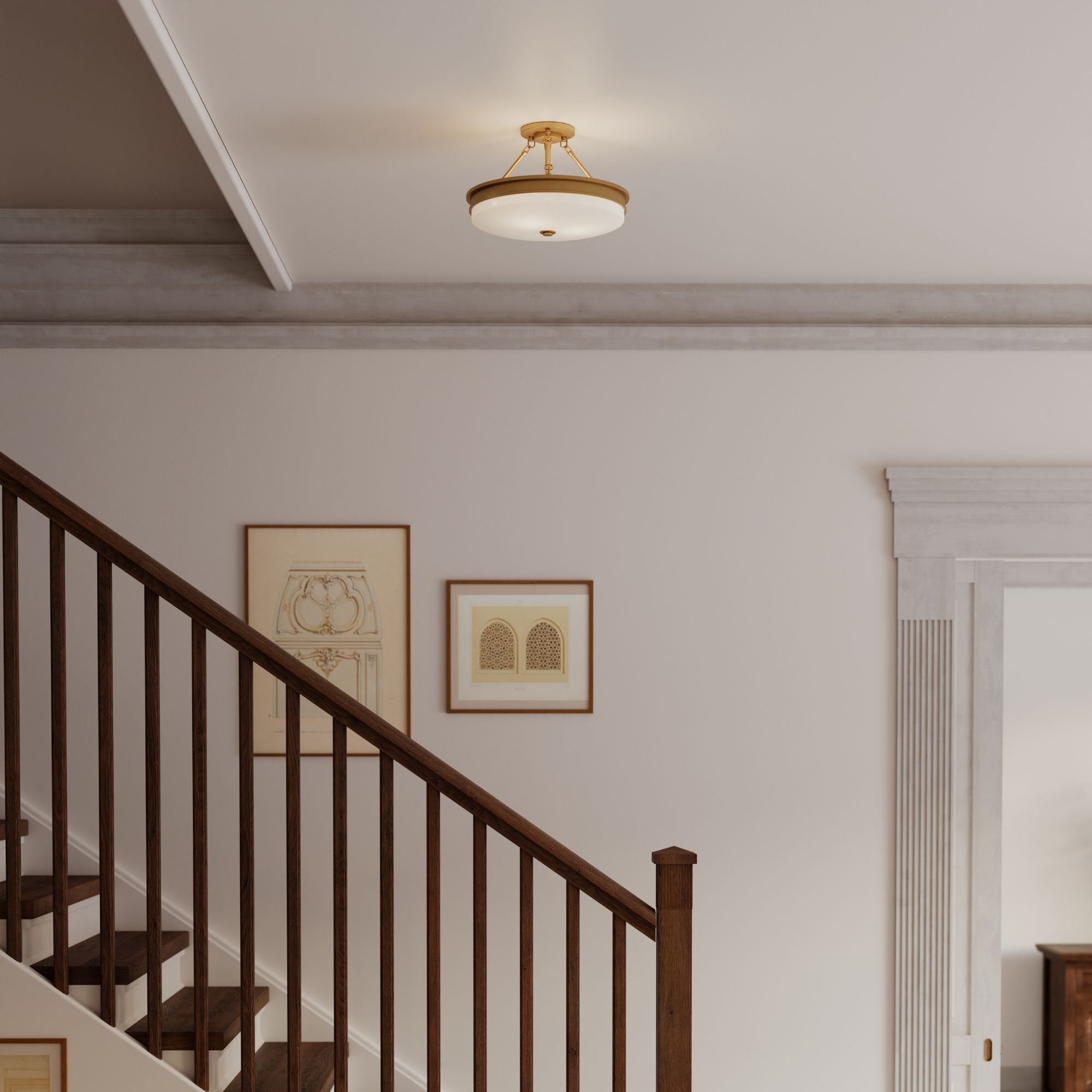 Minka-Lavery Halora 15.25 in. 3-Light Semi-Flush Mount