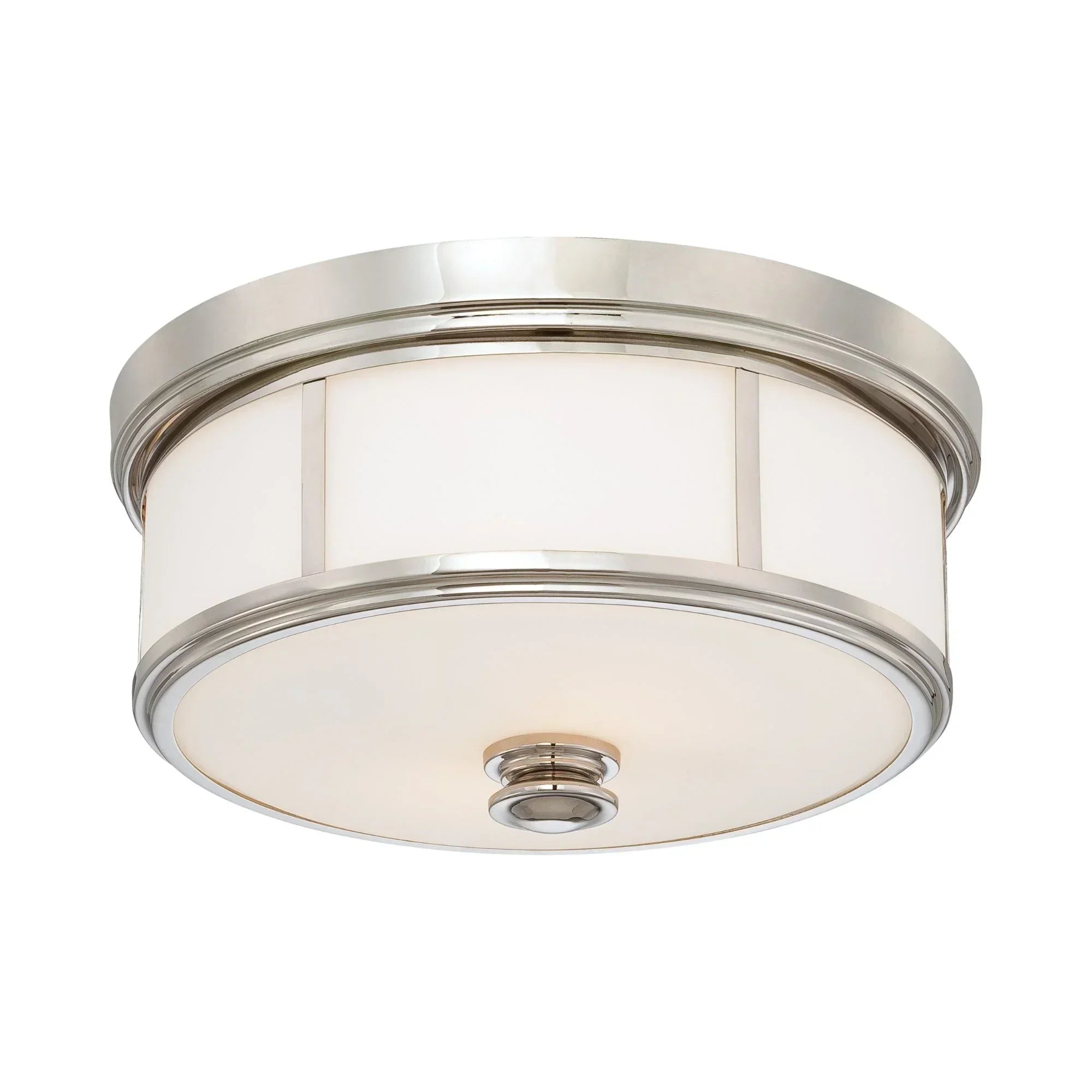 Harbour Point 14" 2-Light Flush Mount, Polished Nickel Finish