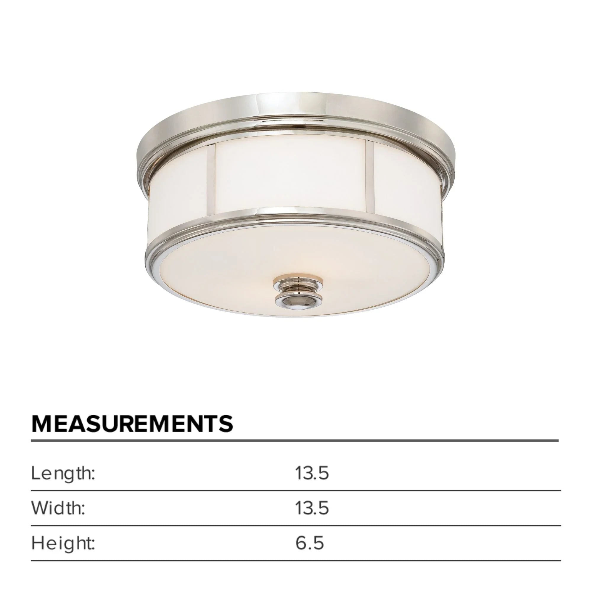 Harbour Point 14" 2-Light Flush Mount, Polished Nickel Finish