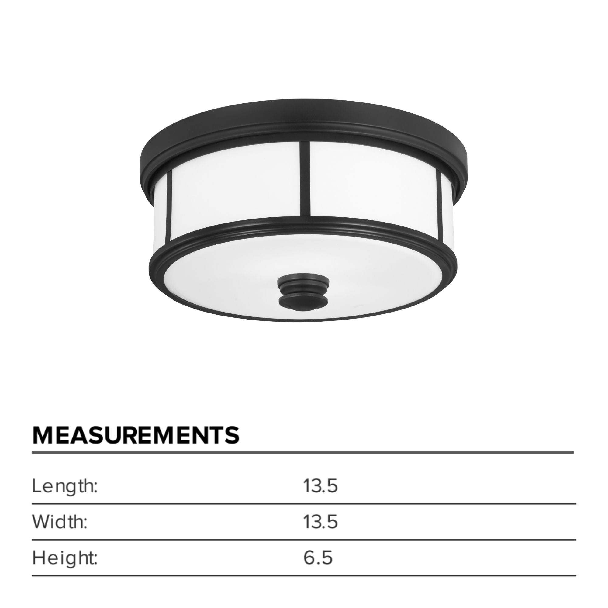 Harbour Point 14" 2-Light Flush Mount, Coal Finish