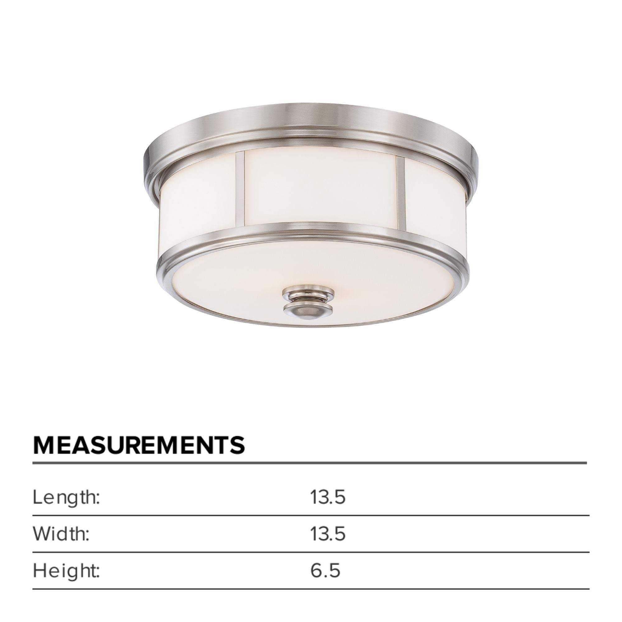 Harbour Point 14" 2-Light Flush Mount, Brushed Nickel Finish