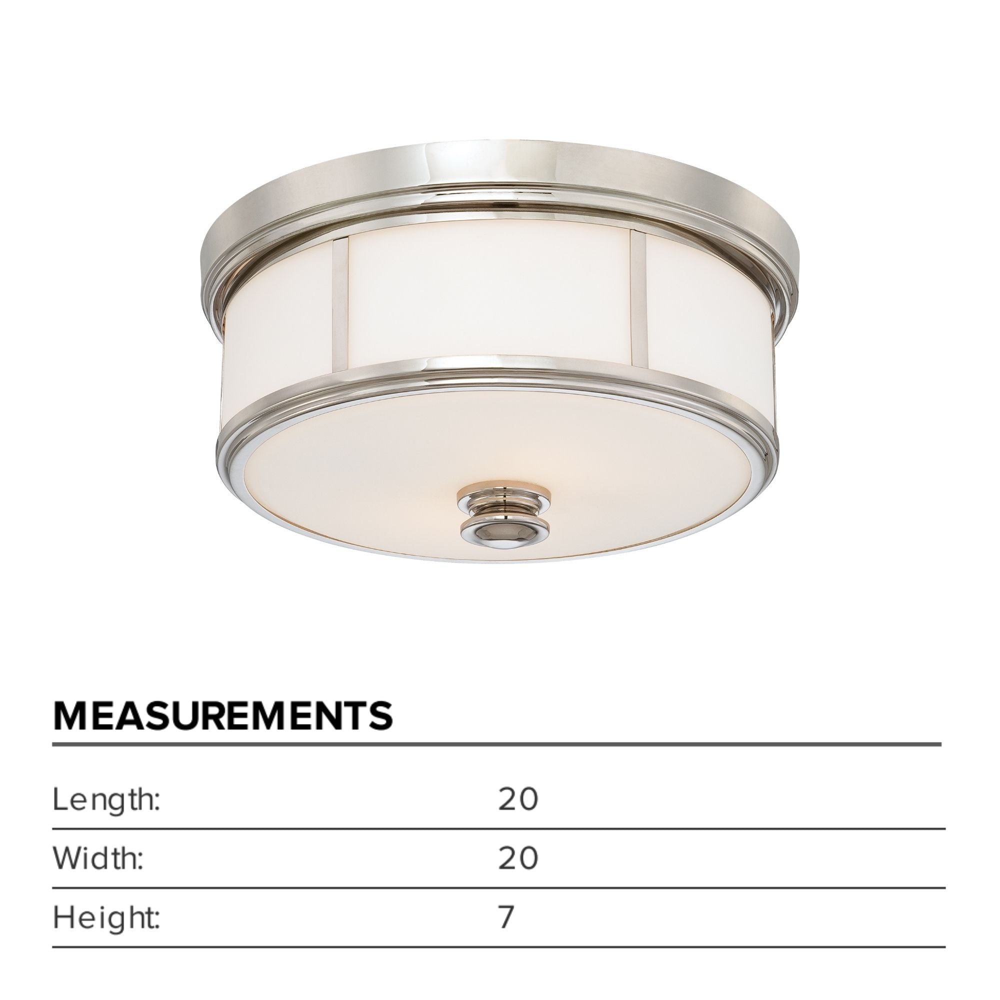 Harbour Point 20" 5-Light Flush Mount, Polished Nickel Finish