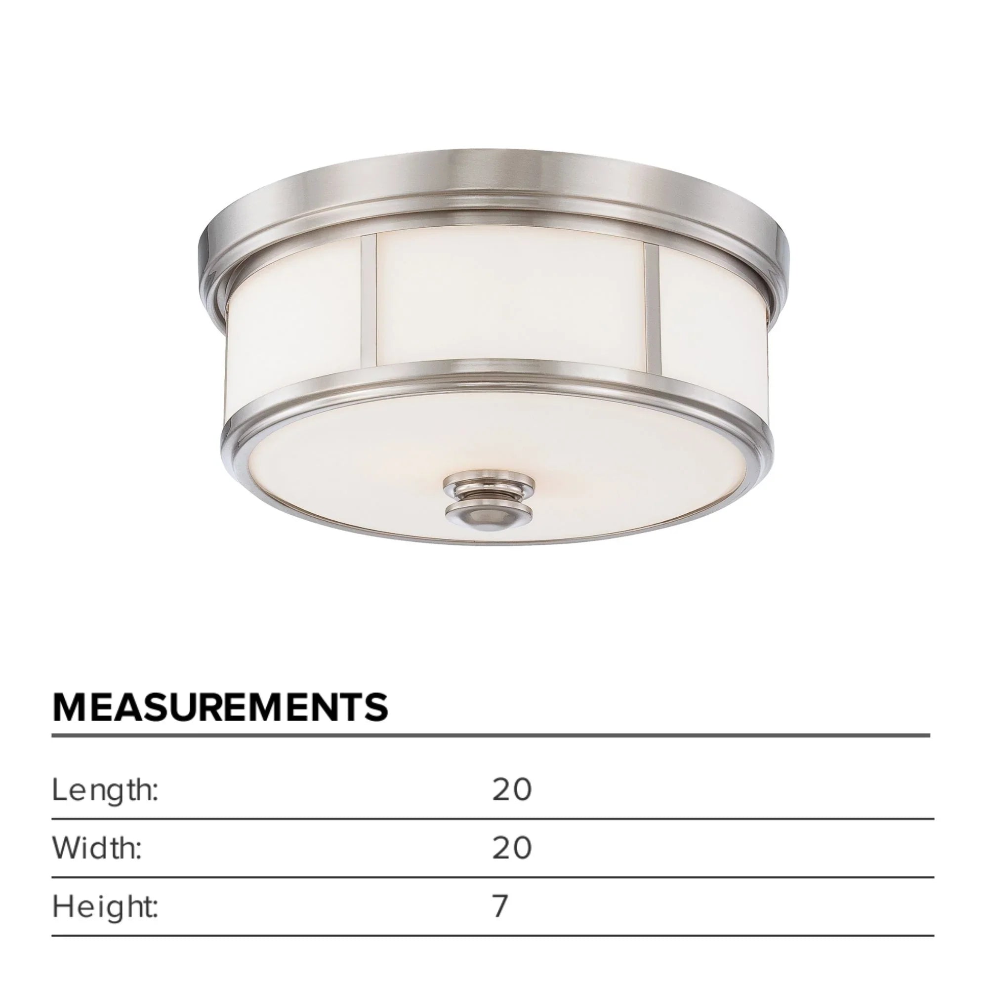 Harbour Point 20" 5-Light Flush Mount, Brushed Nickel Finish