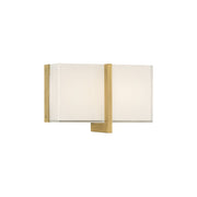Minka-Lavery High Rise 8.5 in. LED Bath Bar, Legacy Brass with White Glass