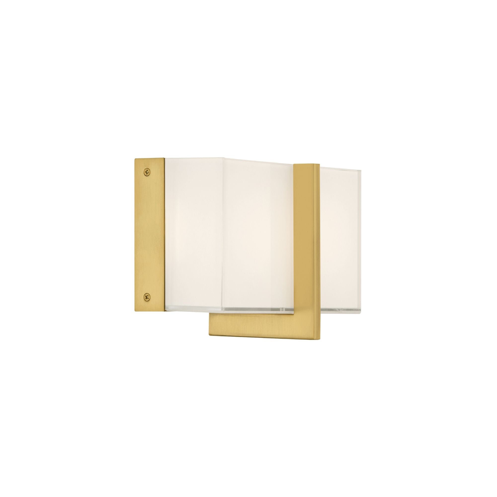 Minka-Lavery High Rise 8.5 in. LED Bath Bar, Legacy Brass with White Glass