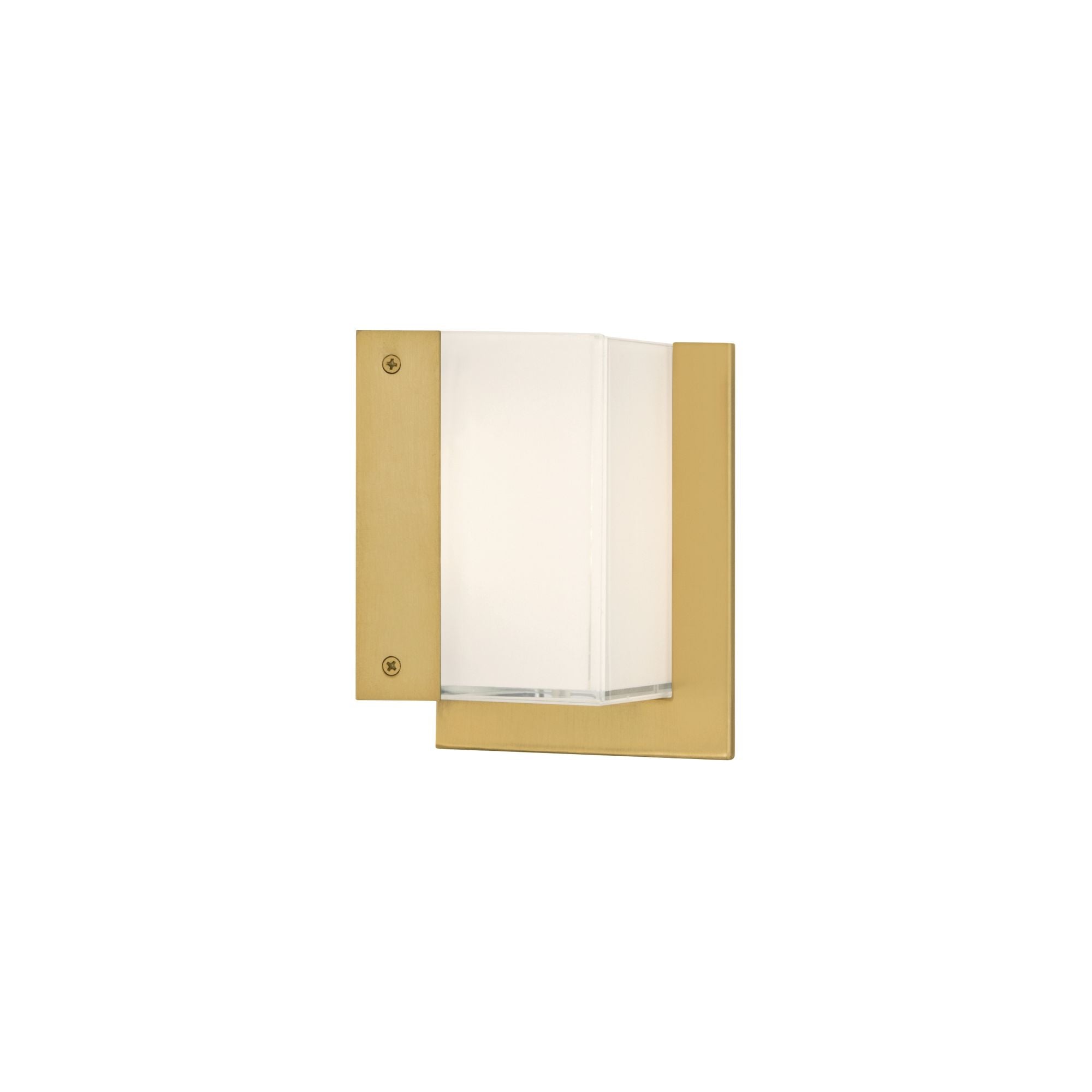 Minka-Lavery High Rise 8.5 in. LED Bath Bar, Legacy Brass with White Glass