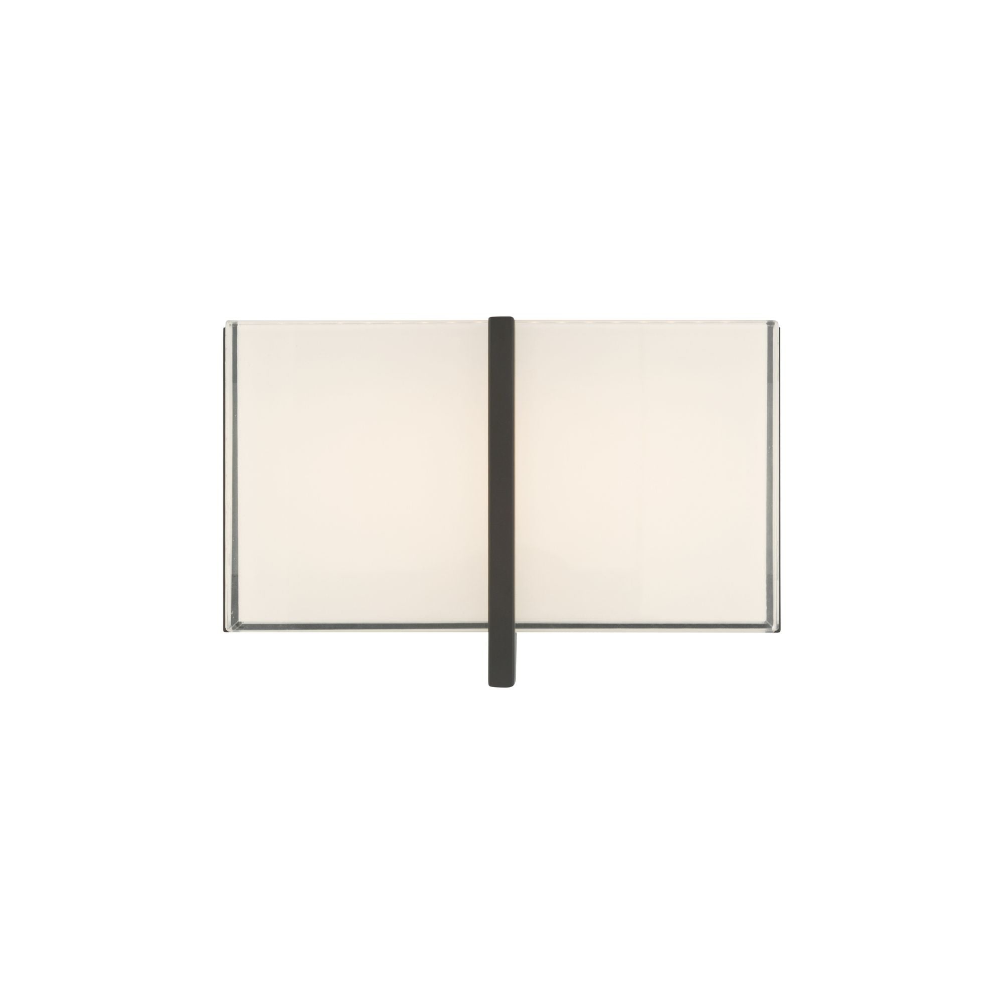 Minka-Lavery High Rise 8.5 in. LED Bath Bar, Dark Matte Black & White Glass