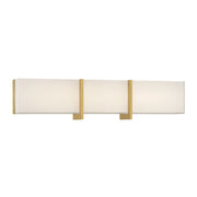 Minka-Lavery High Rise 24.25 in. LED Bathroom Vanity Light, Legacy Brass with White Glass