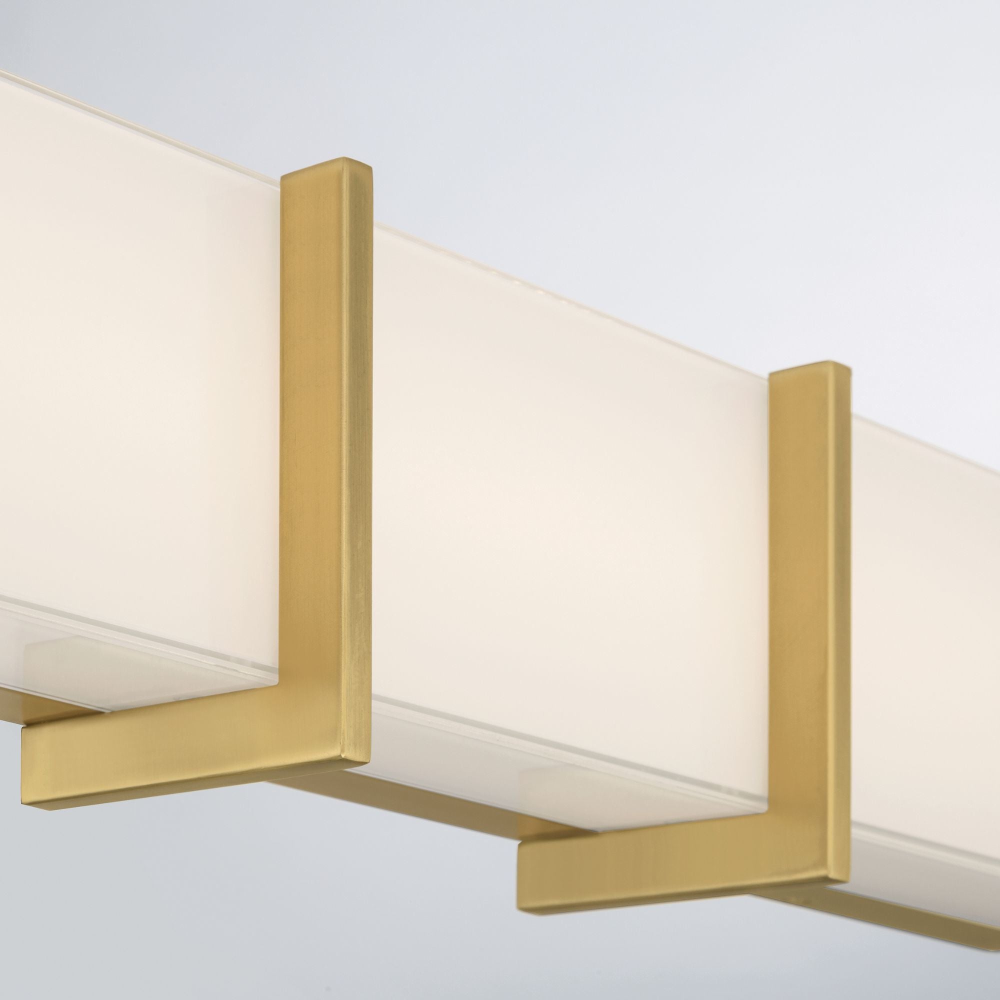 Minka-Lavery High Rise 24.25 in. LED Bathroom Vanity Light, Legacy Brass with White Glass