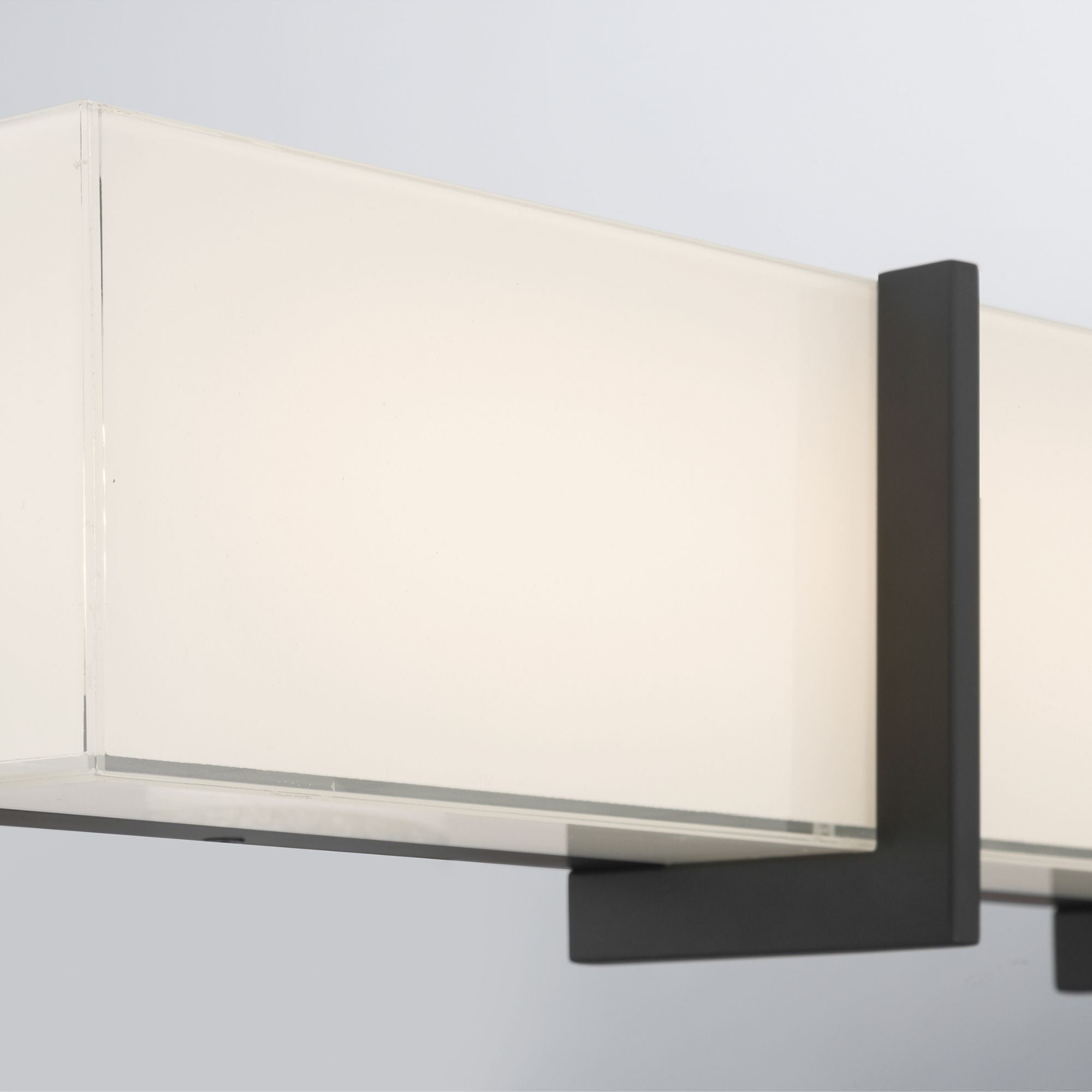 Minka-Lavery High Rise 24.25 in. LED Bath Bar, Dark Matte Black & White Glass