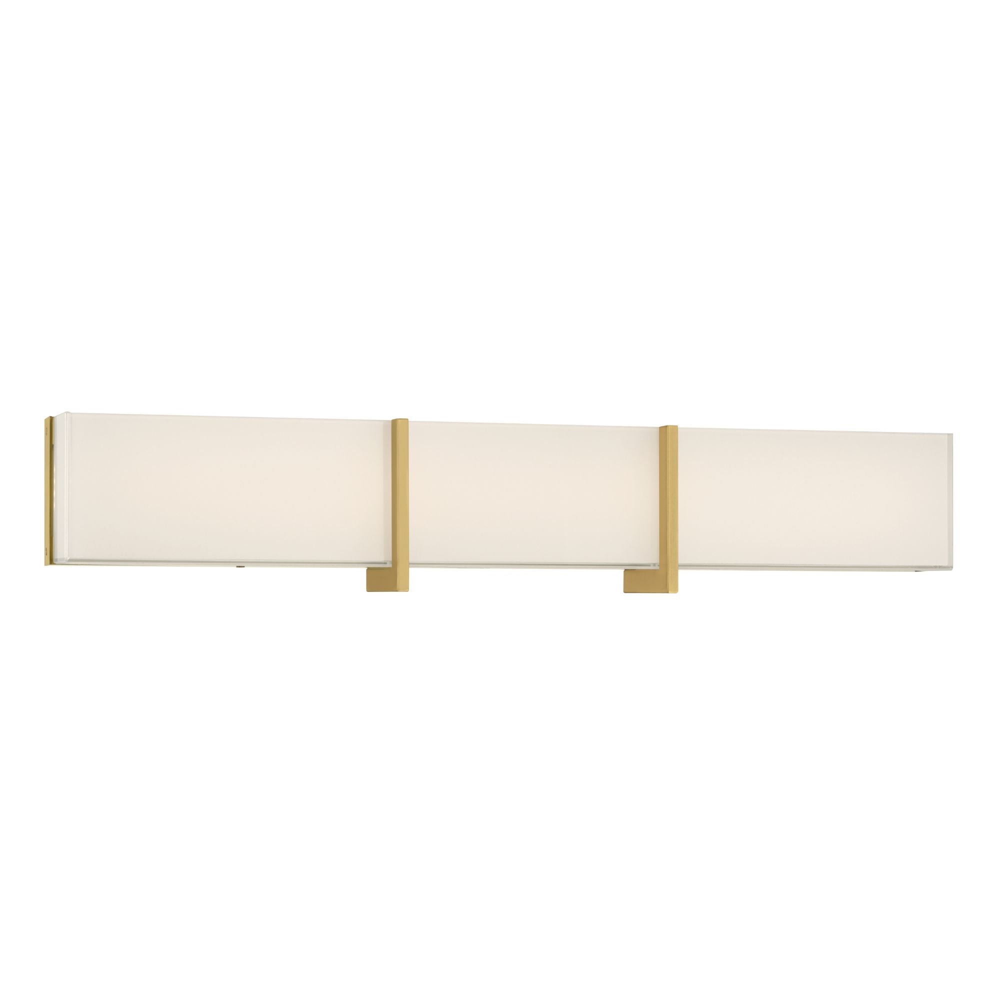 Minka-Lavery High Rise 30.25 in. LED Bath Bar, Legacy Brass with White Glass